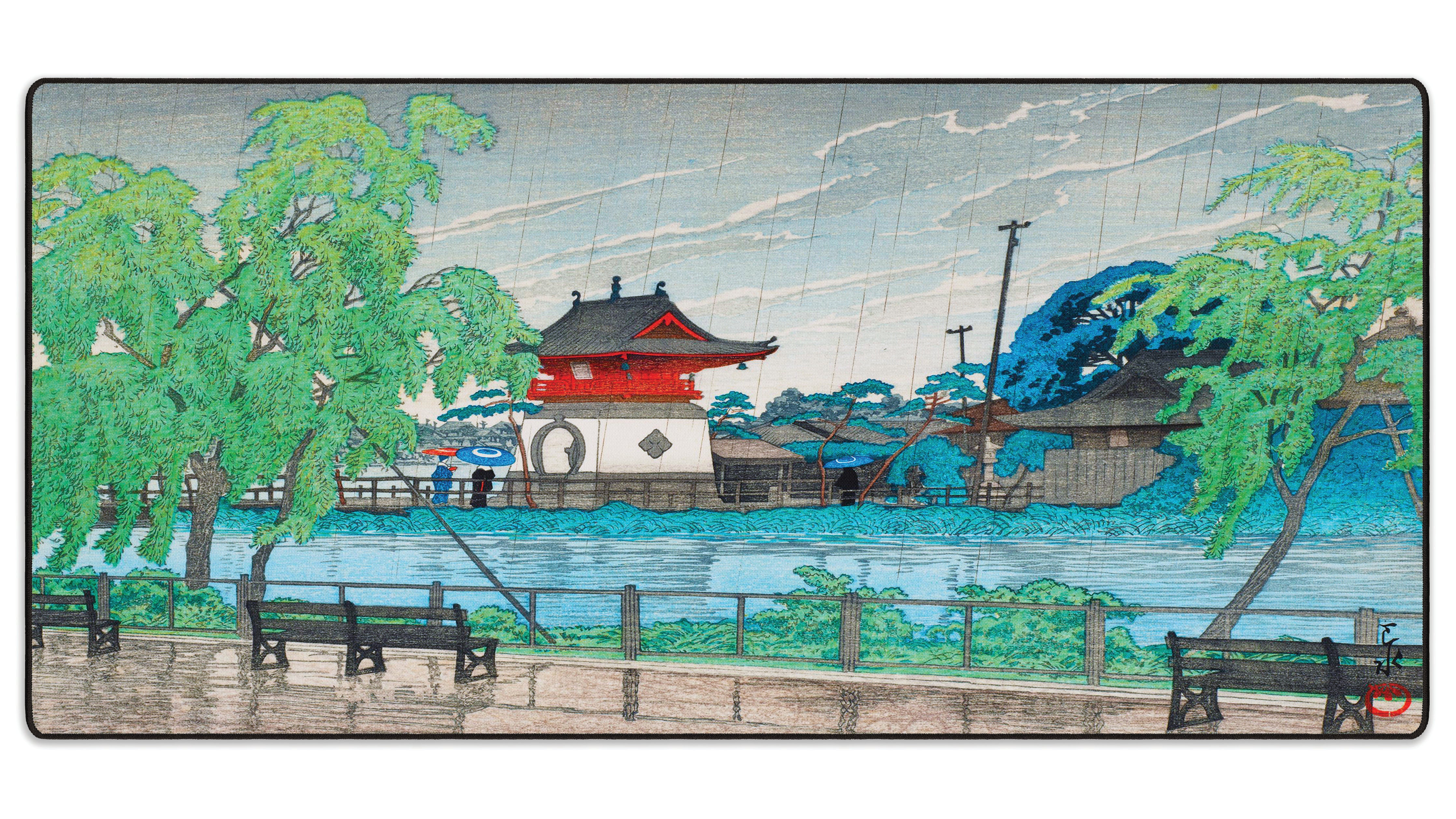 Rain at Shinobazu Pond, by Hasui - The Mousepad Company