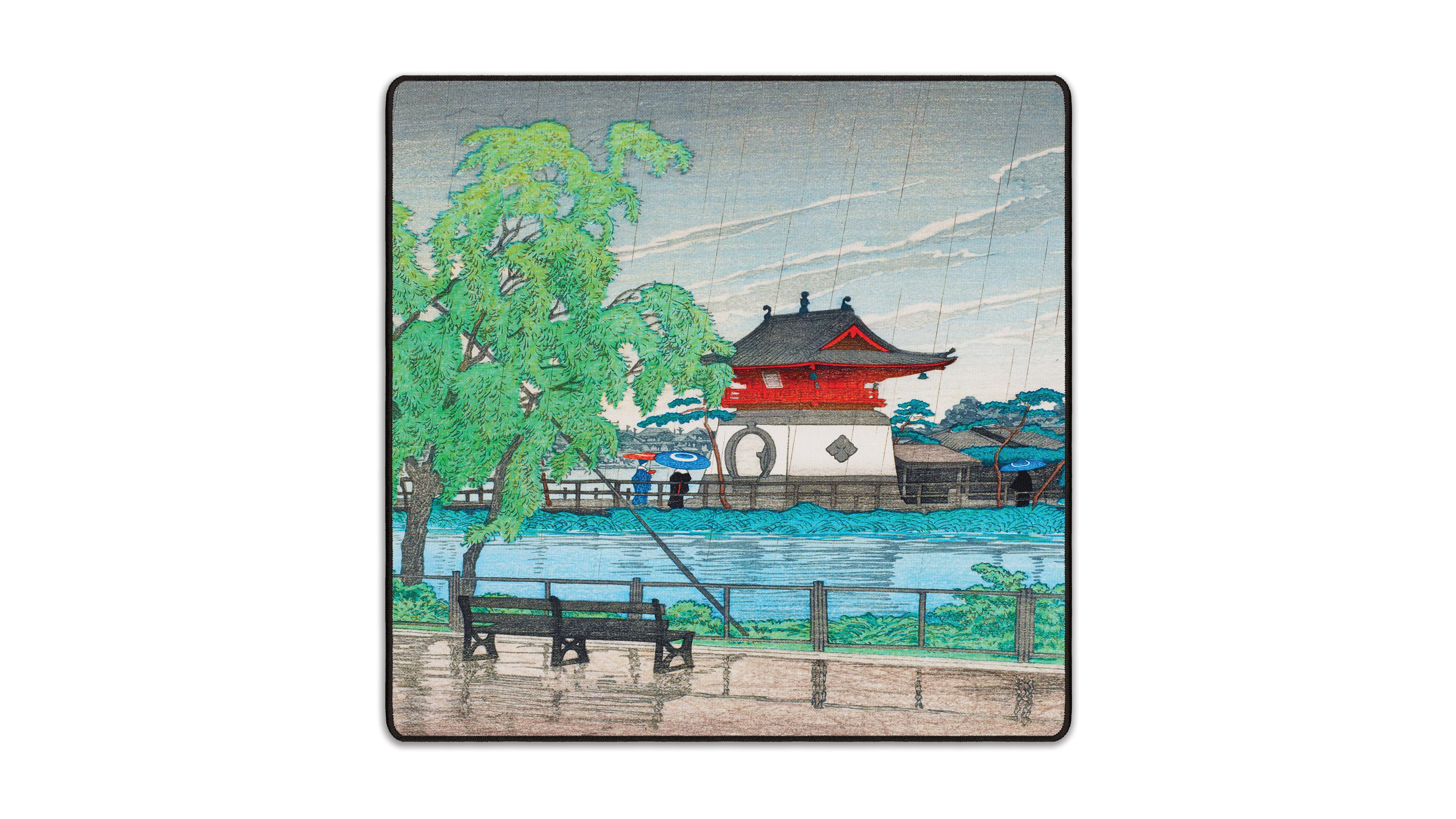 Rain at Shinobazu Pond, by Hasui - The Mousepad Company