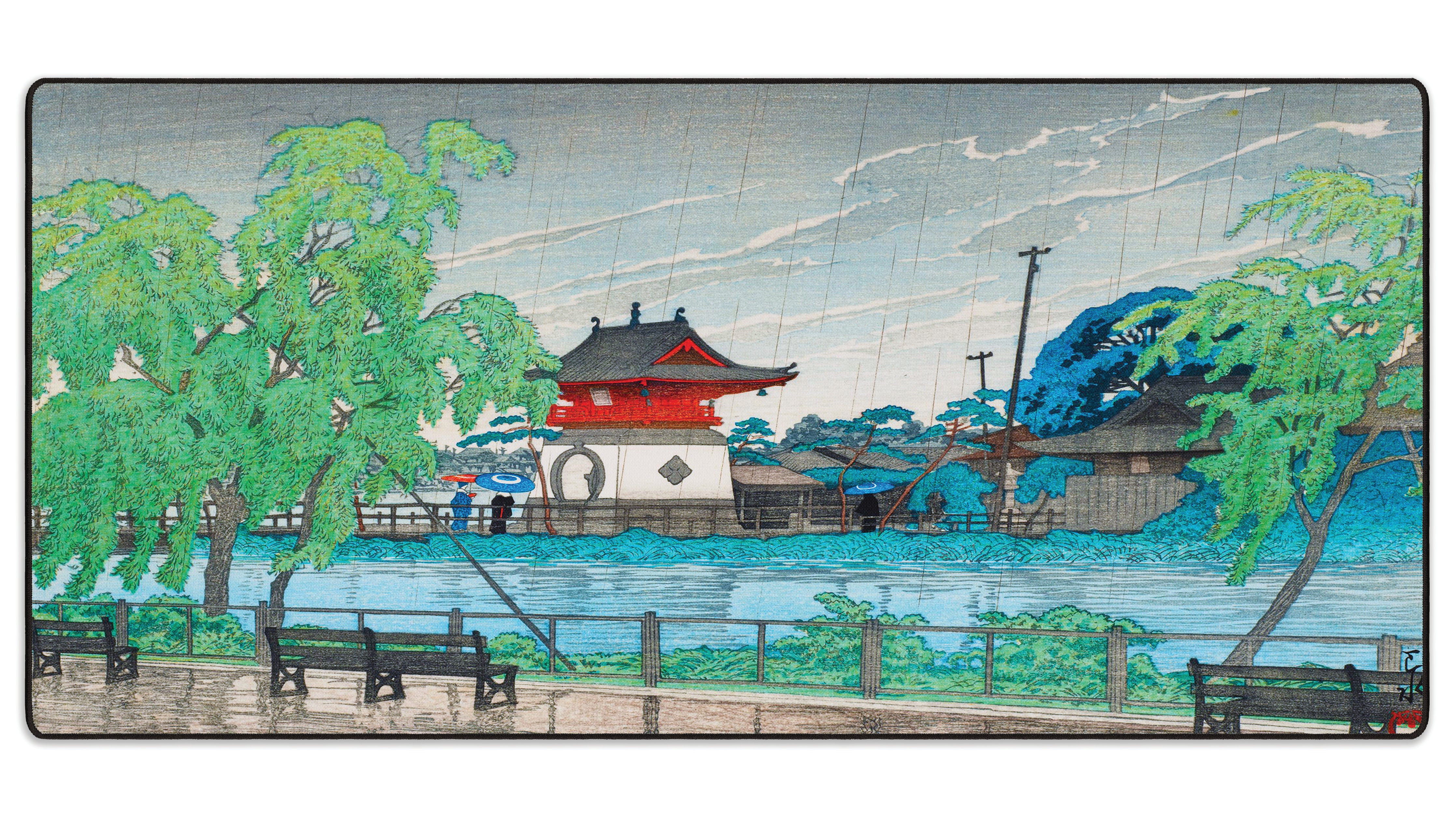 Rain at Shinobazu Pond, by Hasui - The Mousepad Company