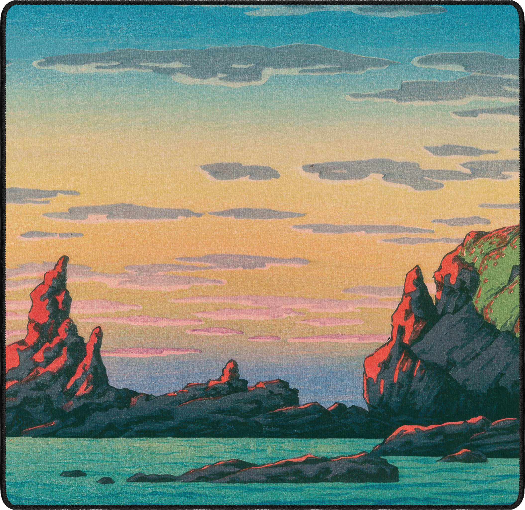 Ryugashima Island, by Hasui mousepad thumbnail, Original, Medium/Small