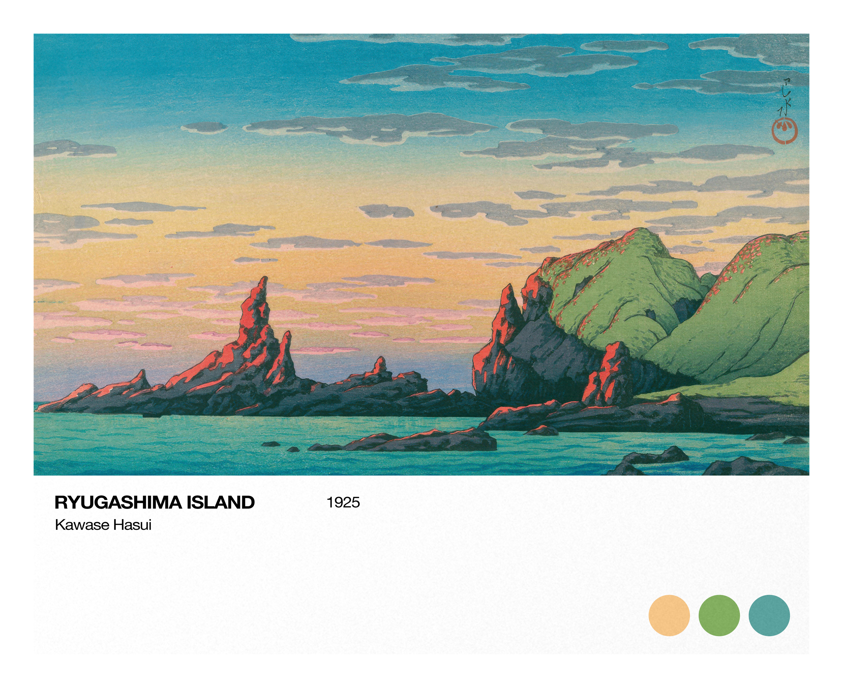 Ryugashima Island- Medium Poster - The Mousepad Company