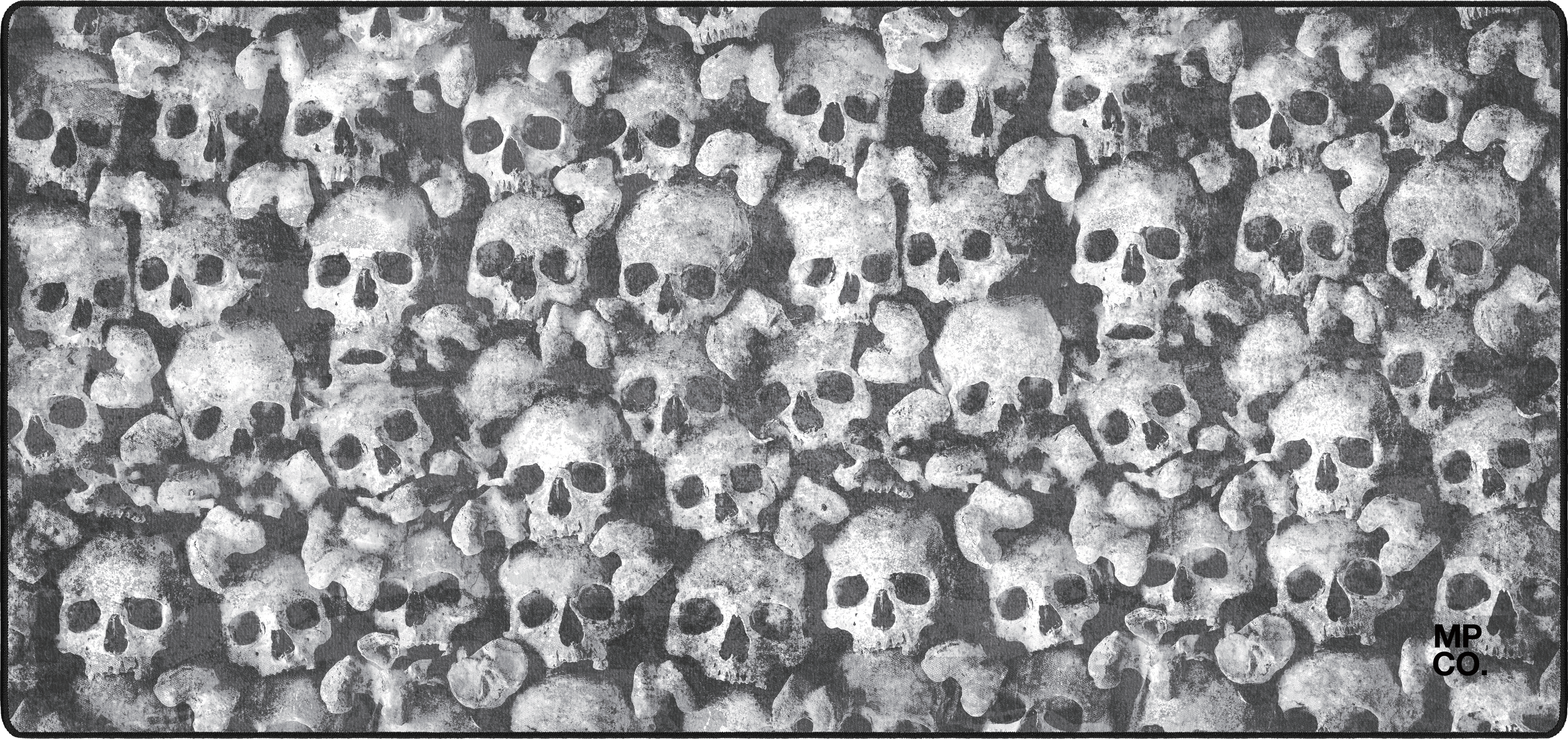 Skulls mousepad thumbnail, Black & White, Large/XXL
