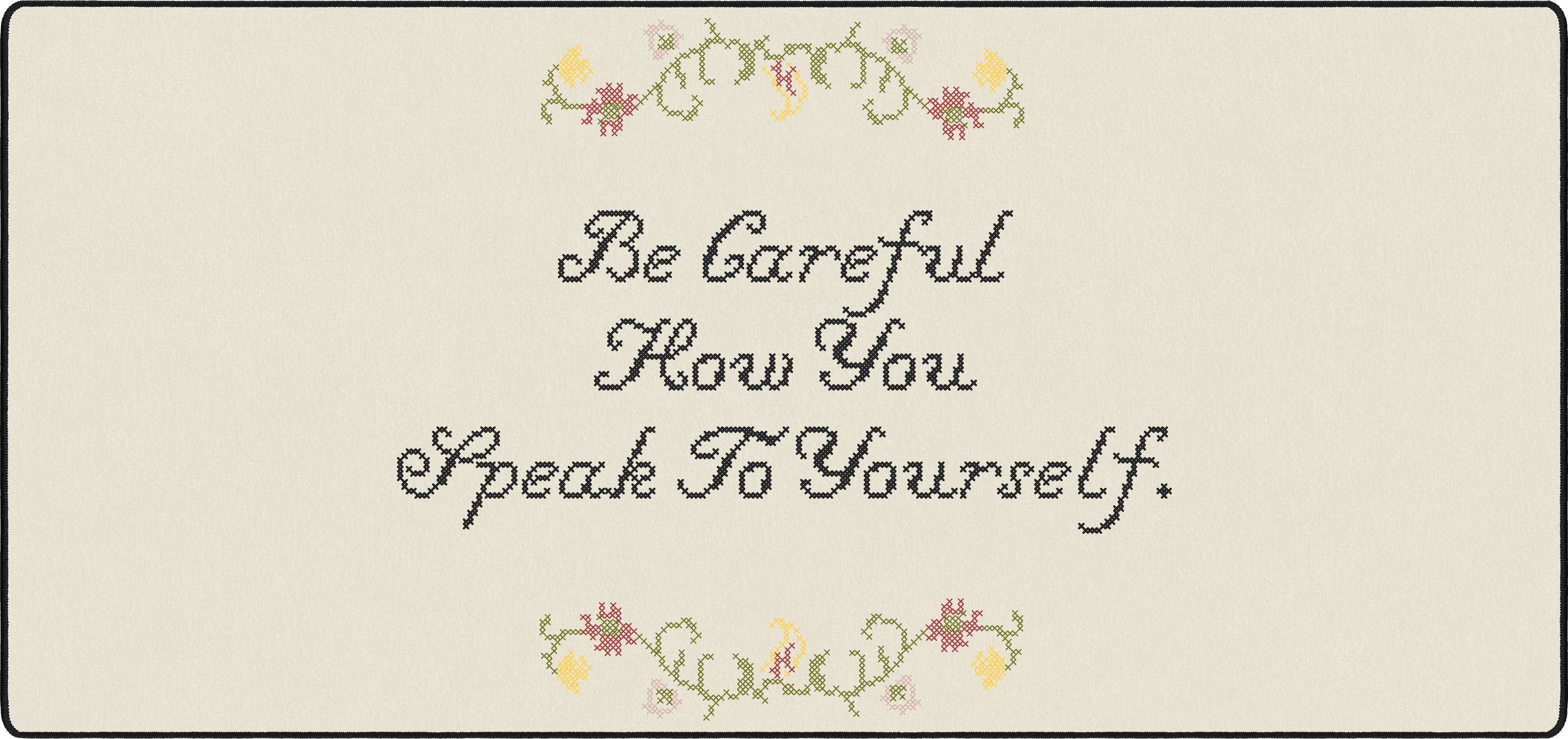 Speak Kindly Cross-Stitch mousepad thumbnail, Original, Large/XXL
