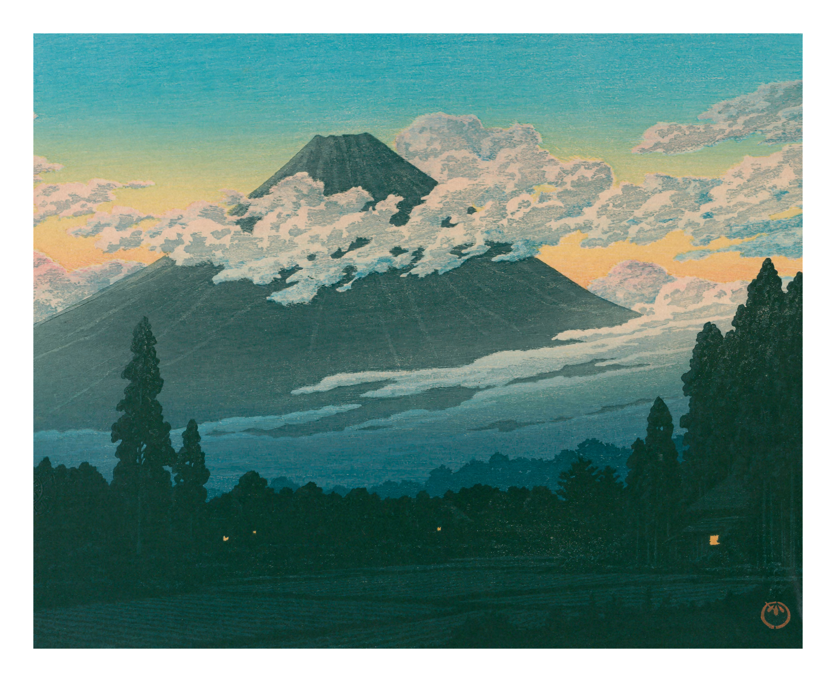 Sunset on Mt. Fuji - Medium Poster - The Mousepad Company