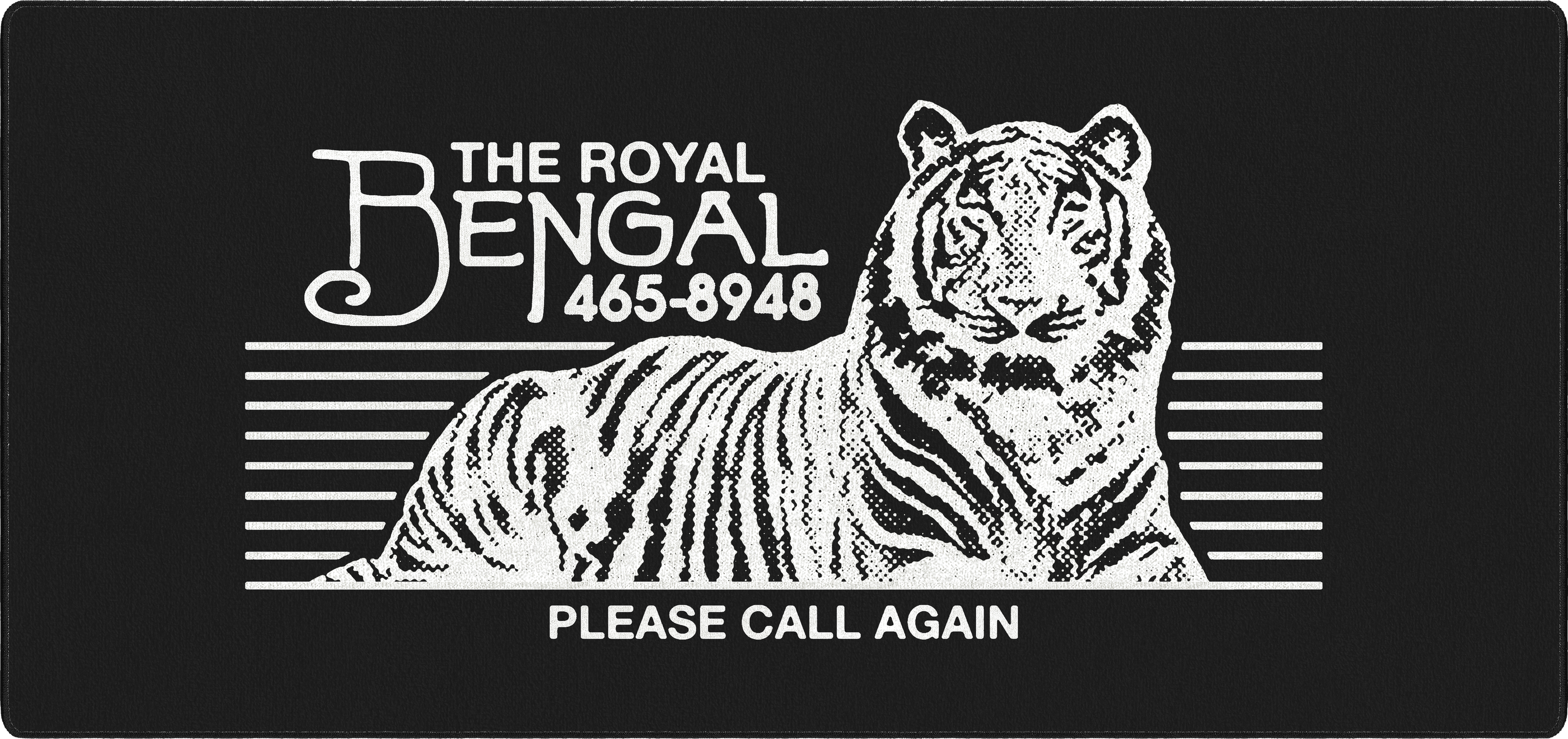 The Royal Bengal by OZGMX mousepad thumbnail, Black, Large/XXL