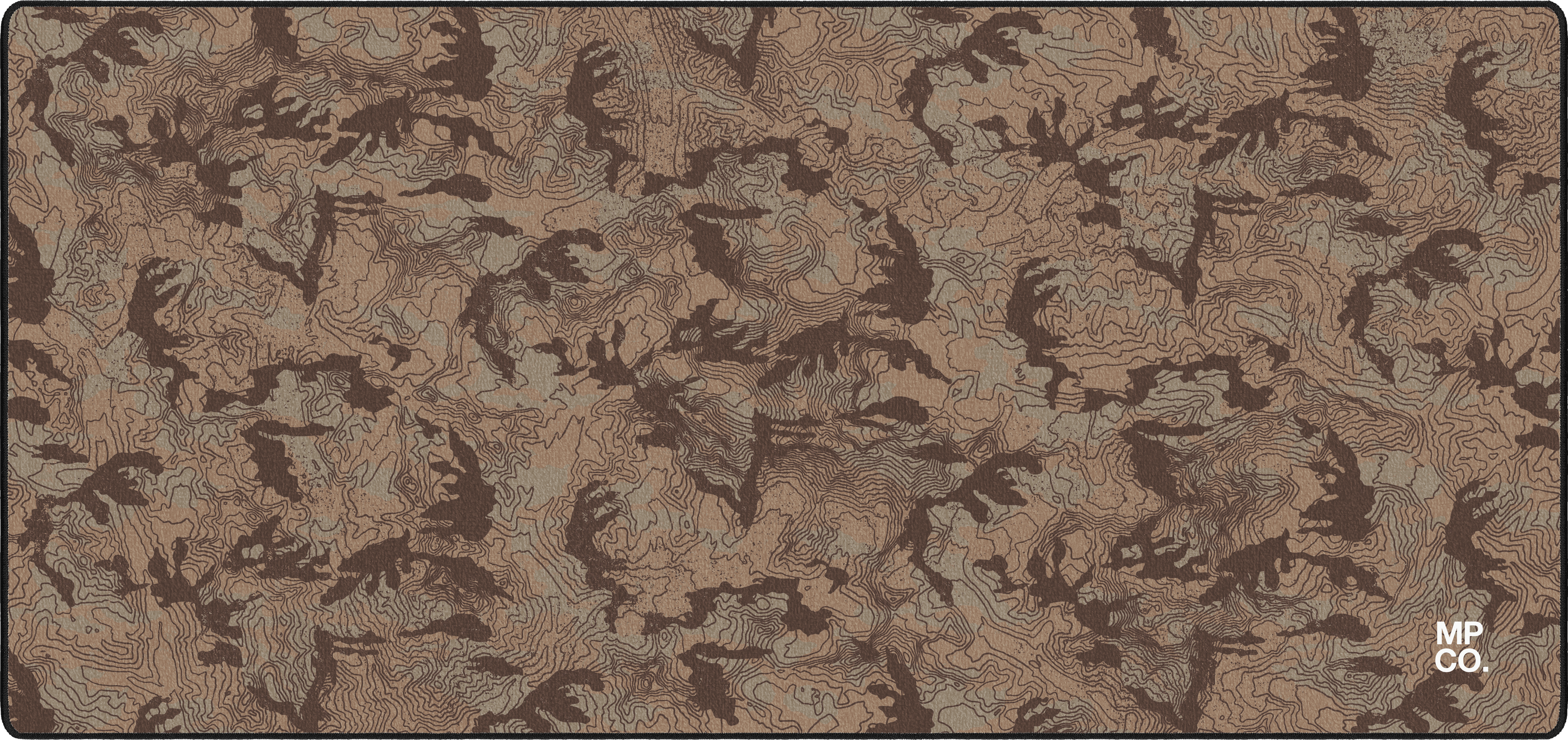 Topographic Camo mousepad thumbnail, Mocca, Large/XXL