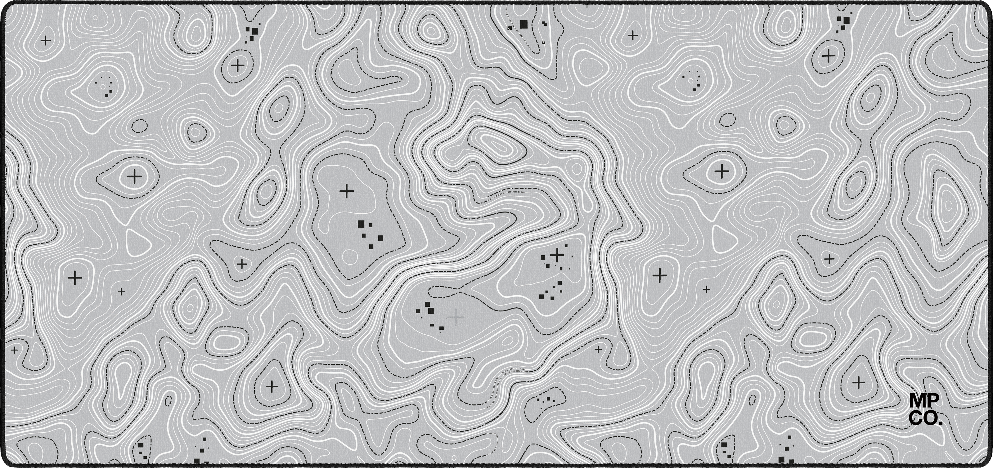 Topographic mousepad thumbnail, White, Large/XXL