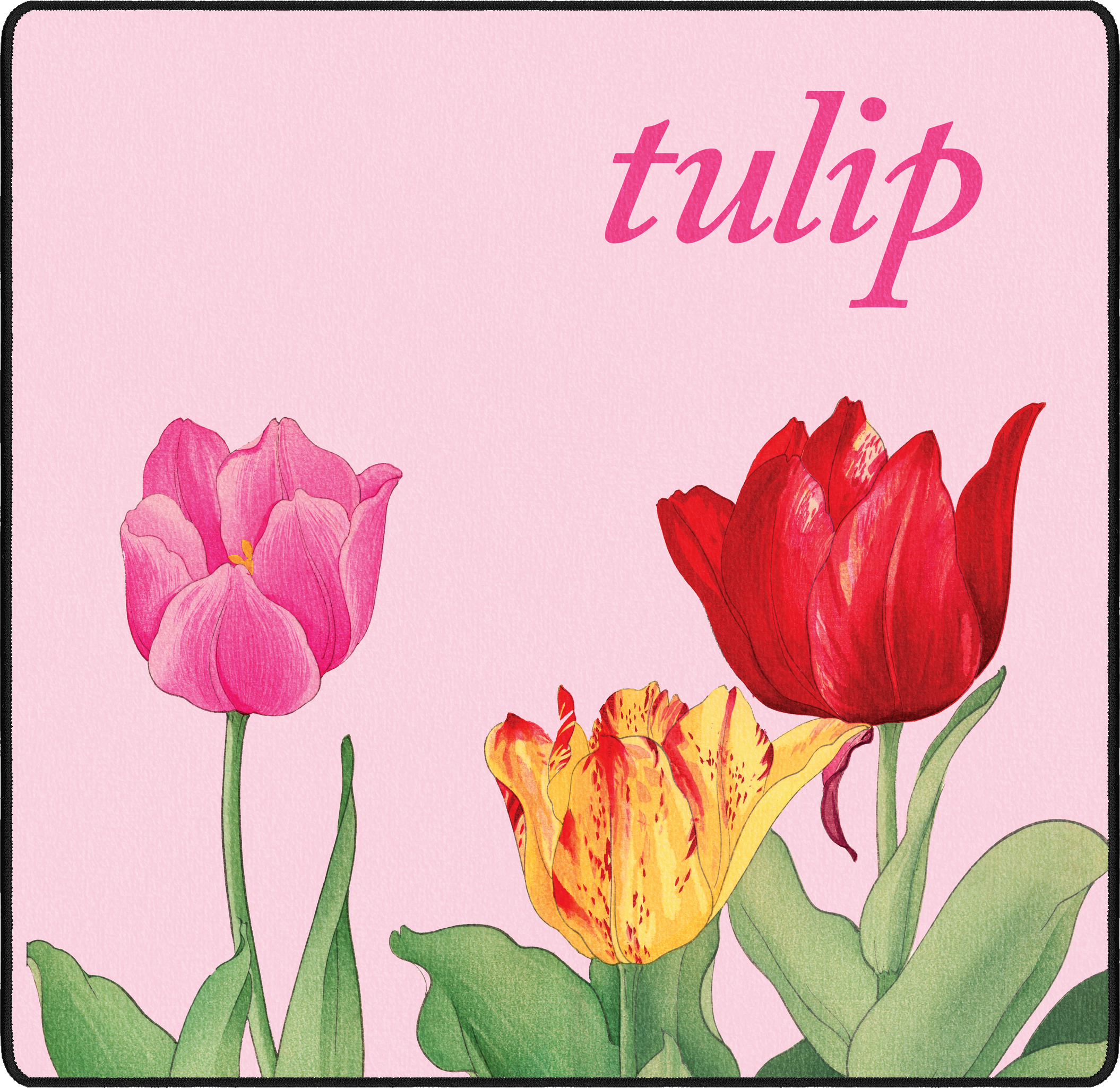 Tulip mousepad thumbnail, Pink, Medium/Small