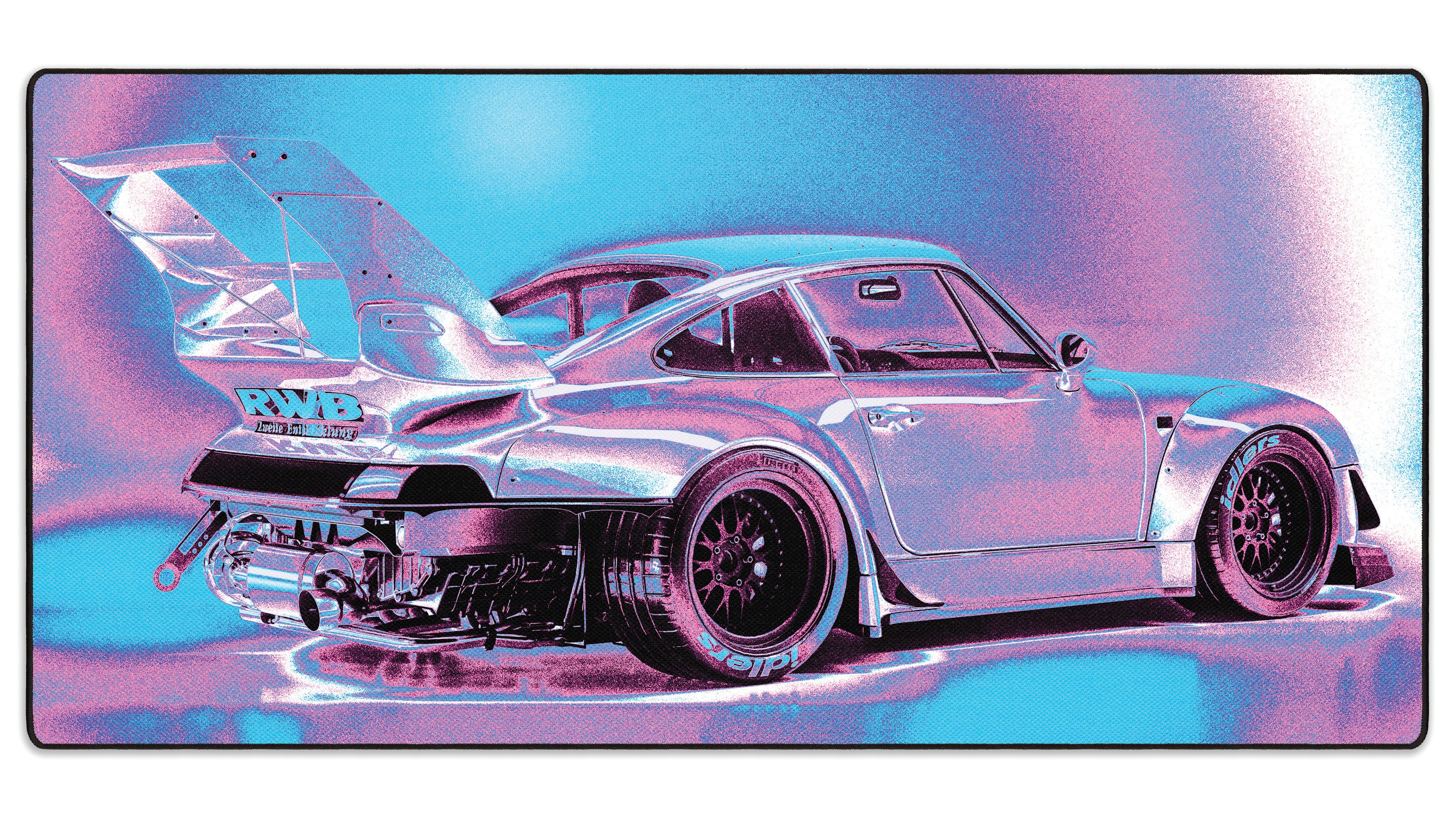 Vaporwave Porsche - The Mousepad Company