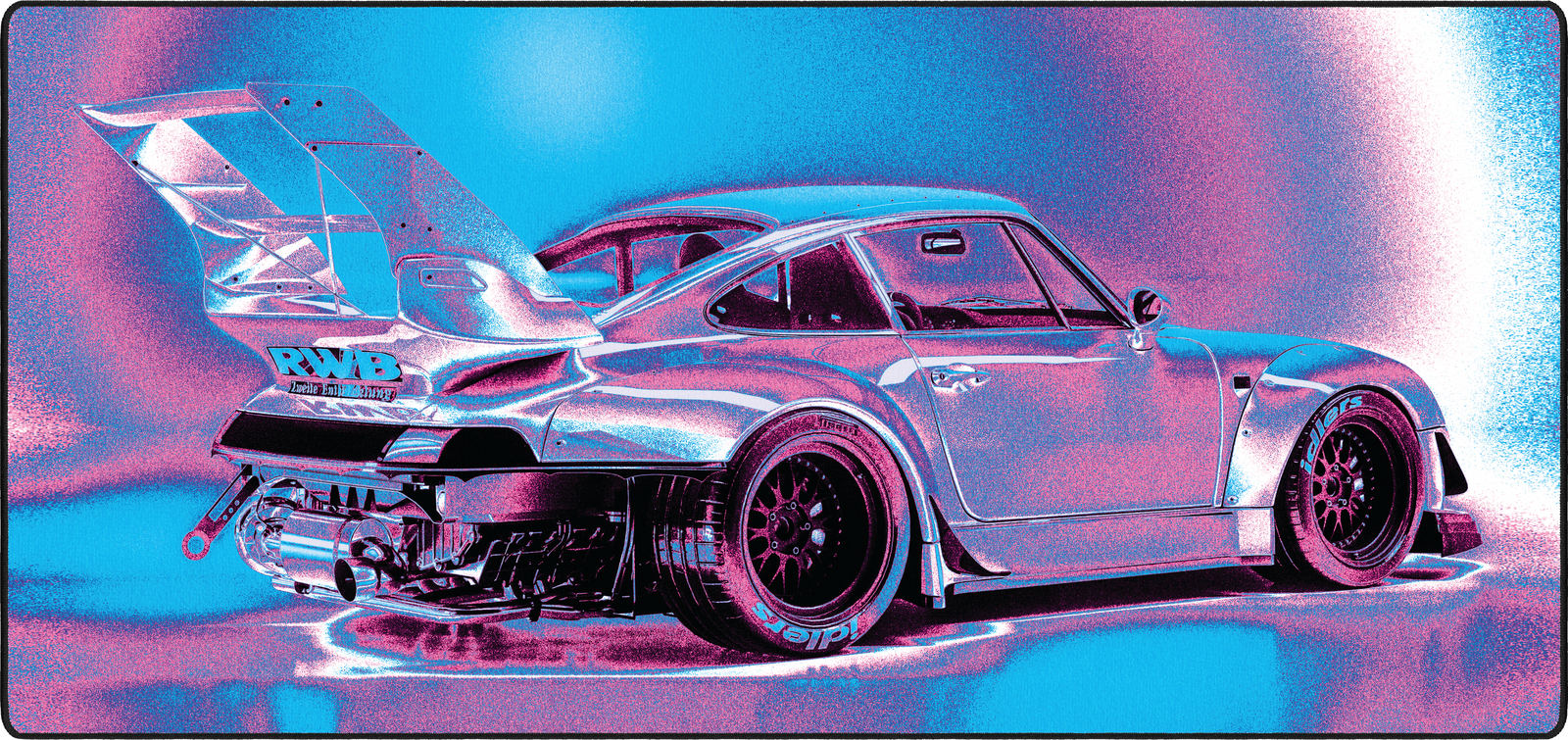 Vaporwave Porsche