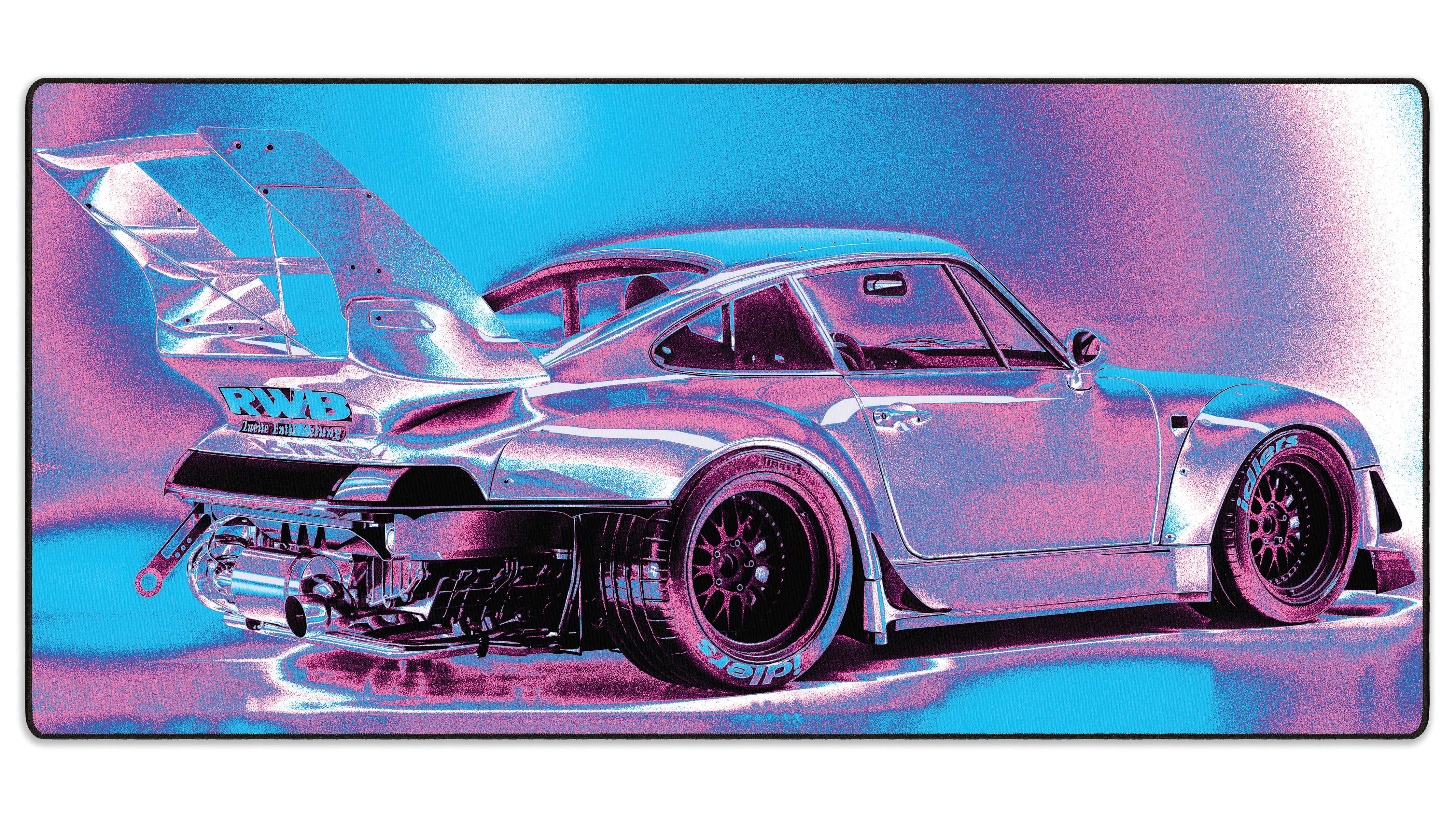 Vaporwave Porsche - The Mousepad Company