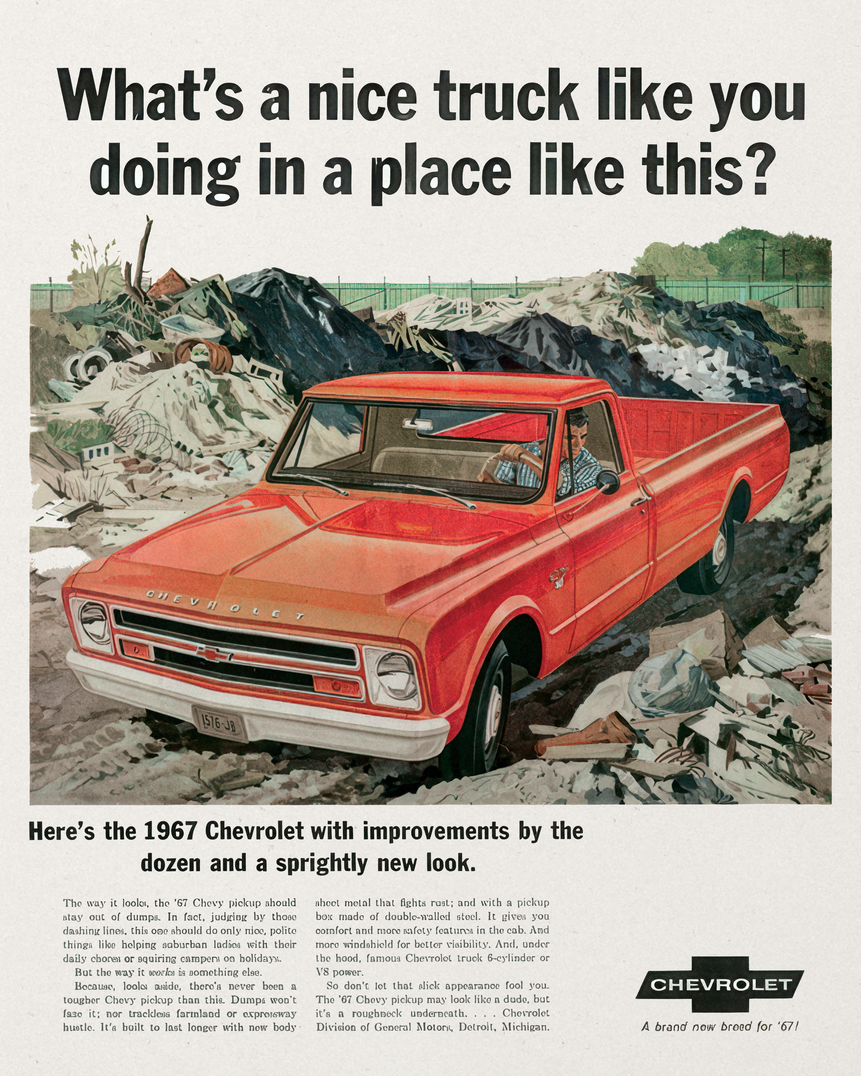 What's a Nice Truck Like You...? - 1967 Chevy Ad - The Mousepad Company