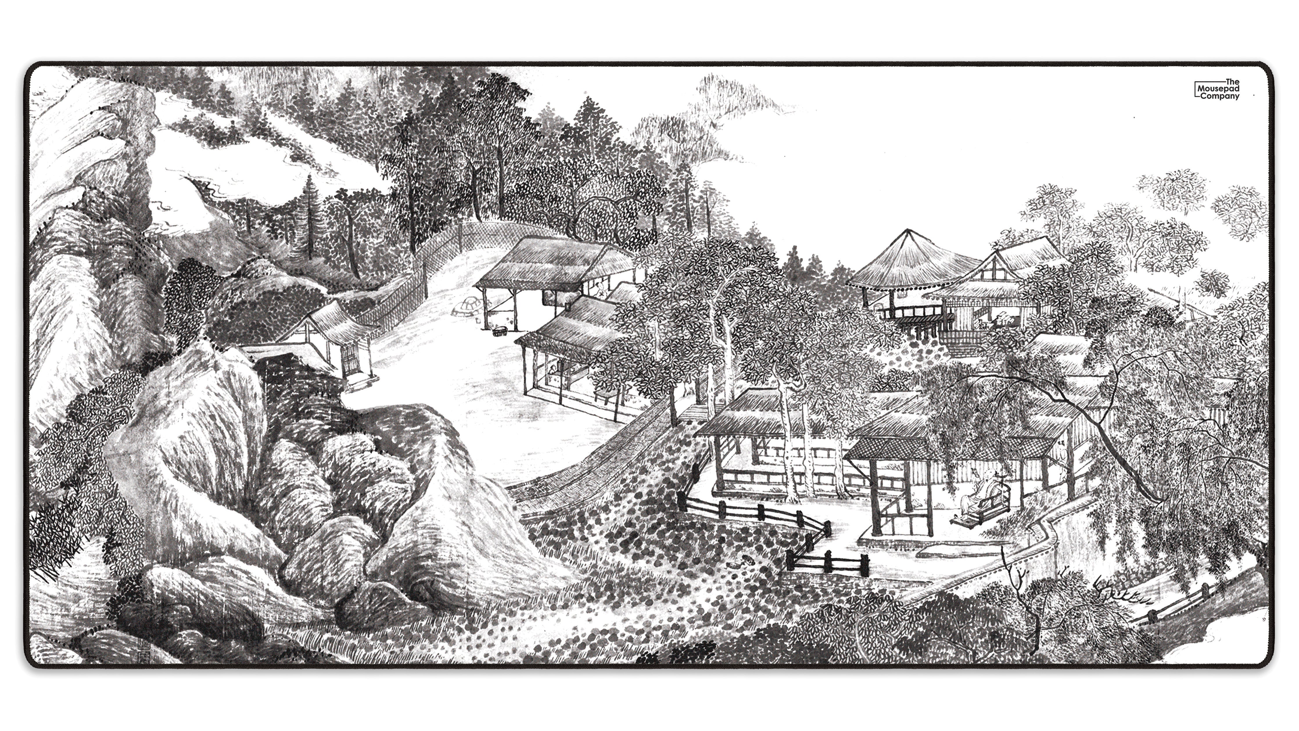 Whiling Away the Summer, by Wu Li (White/Black) - The Mousepad Company
