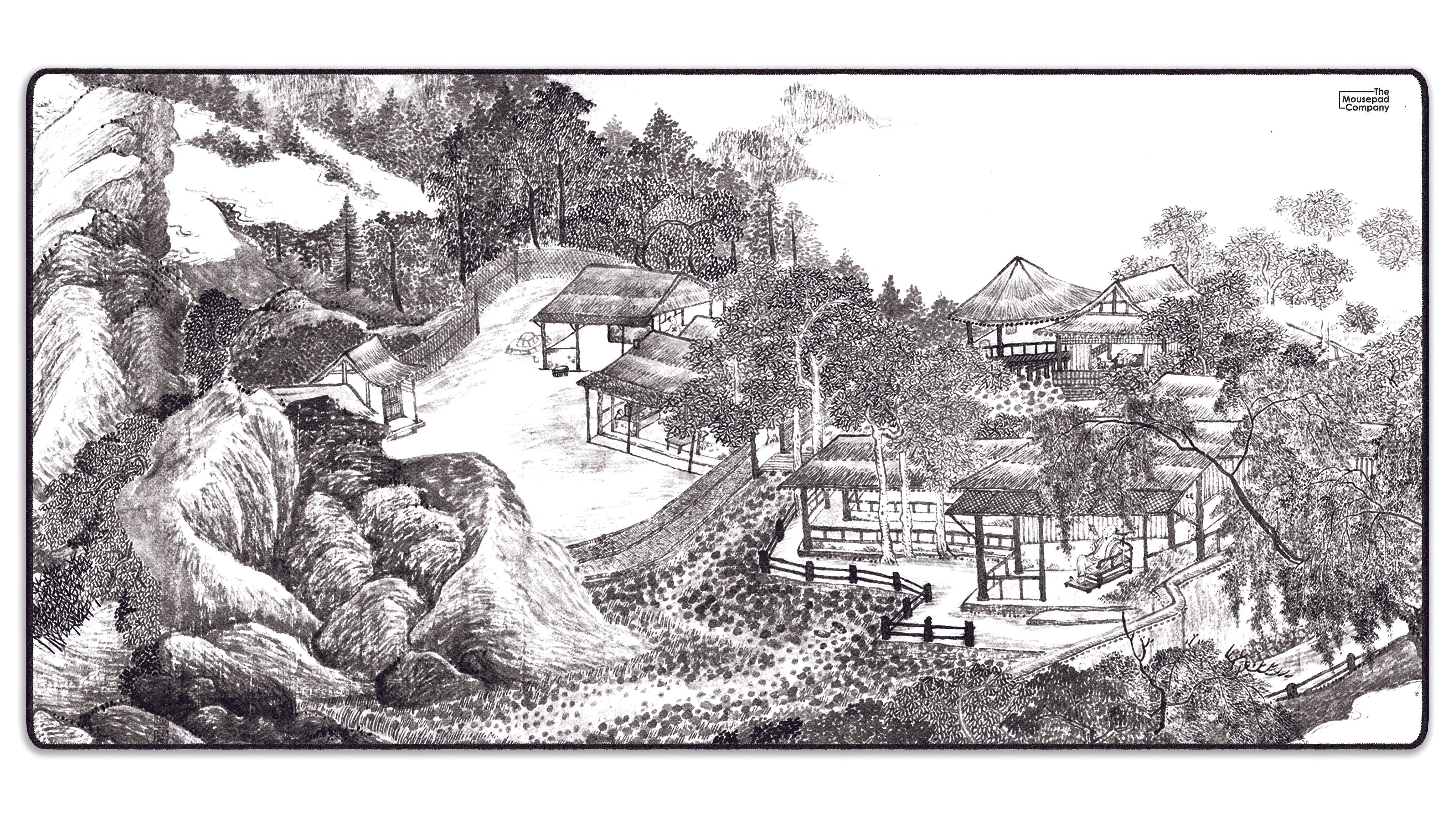 Whiling Away the Summer, by Wu Li (White/Black) - The Mousepad Company
