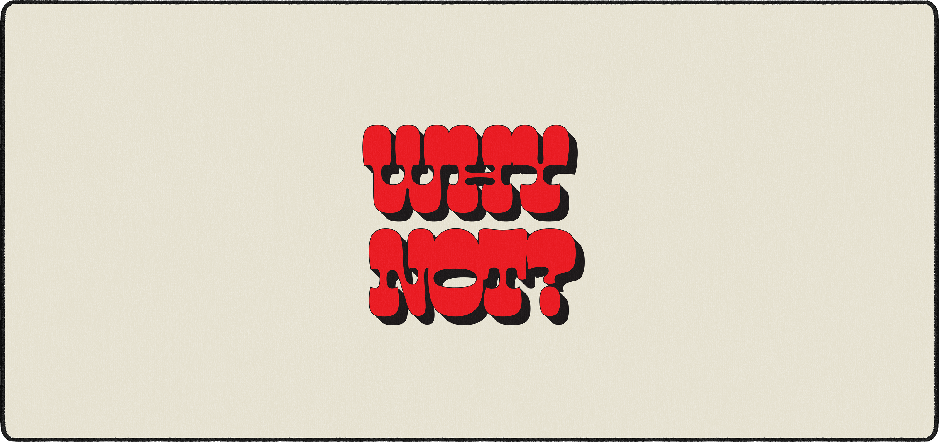 Why Not? mousepad thumbnail, Red, Large/XXL