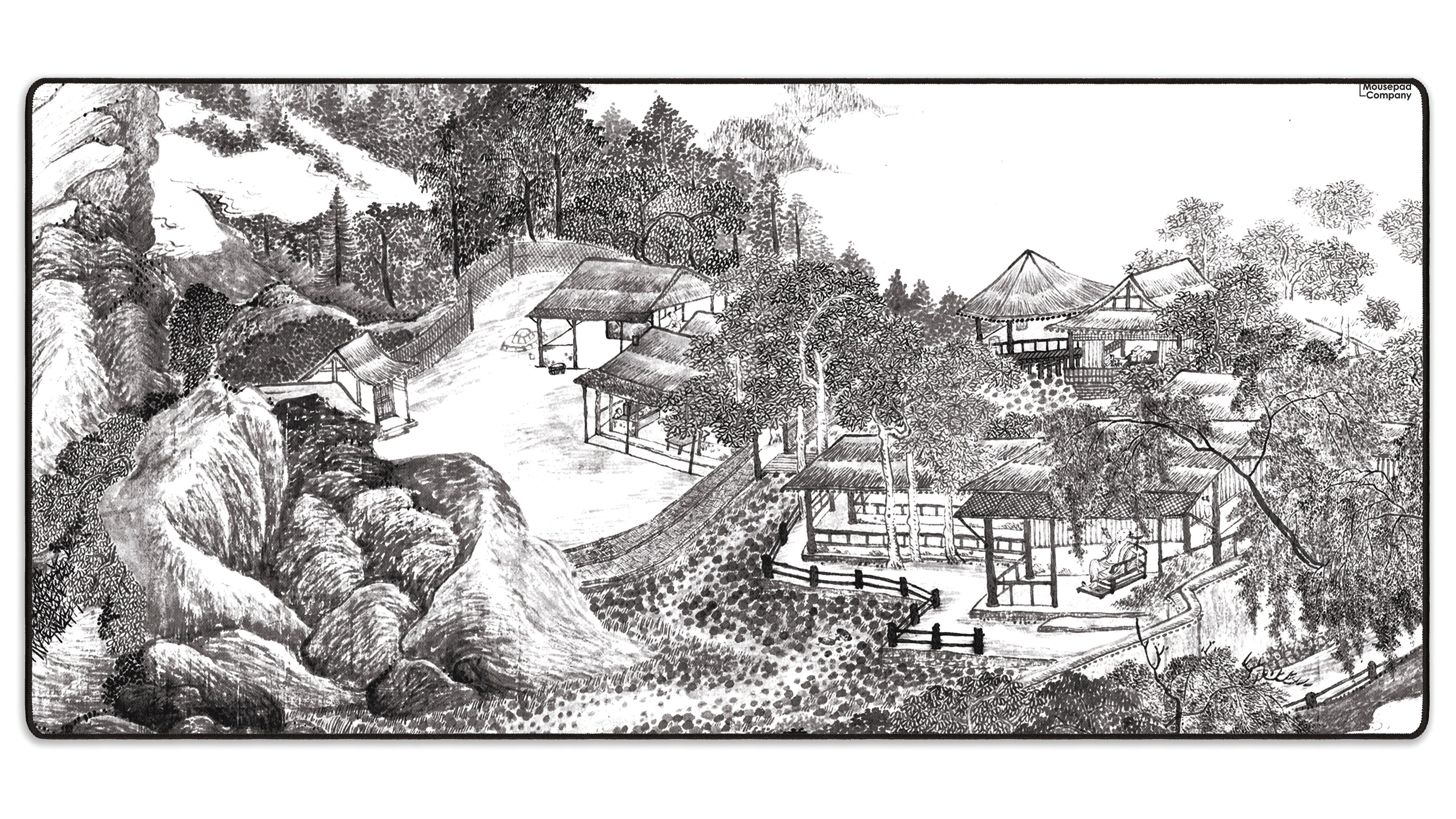 Whiling Away the Summer, by Wu Li (White/Black) - The Mousepad Company