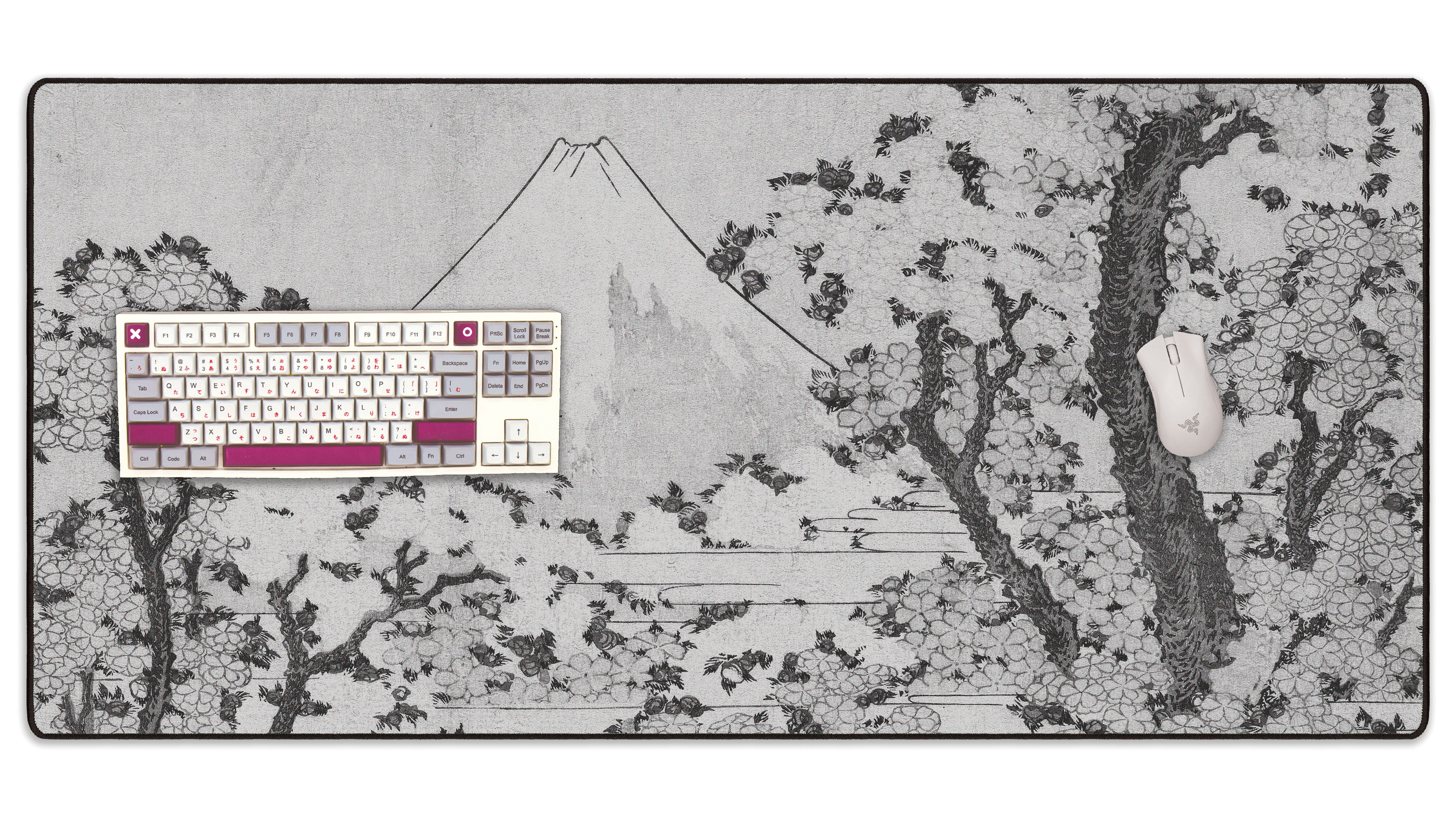 Mount Fuji with Cherry Trees in Bloom - The Mousepad Company