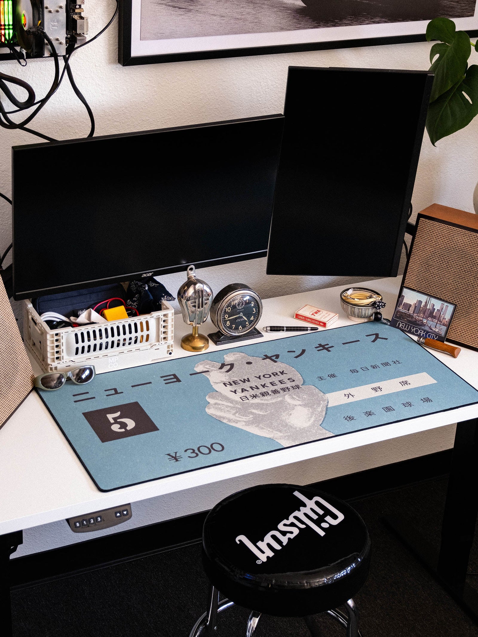 1955 Japan X New York Ticket - Original desk setup