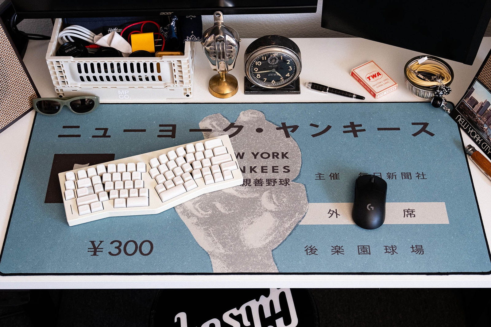 1955 Japan X New York Ticket - Original desk setup