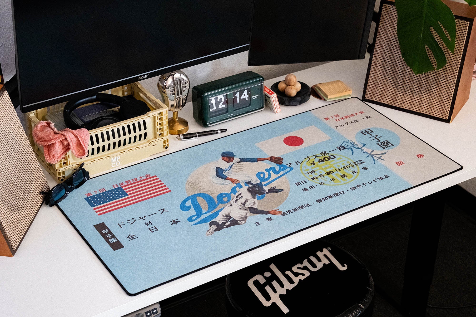 1966 Japan x Los Angeles Ticket - Original desk setup