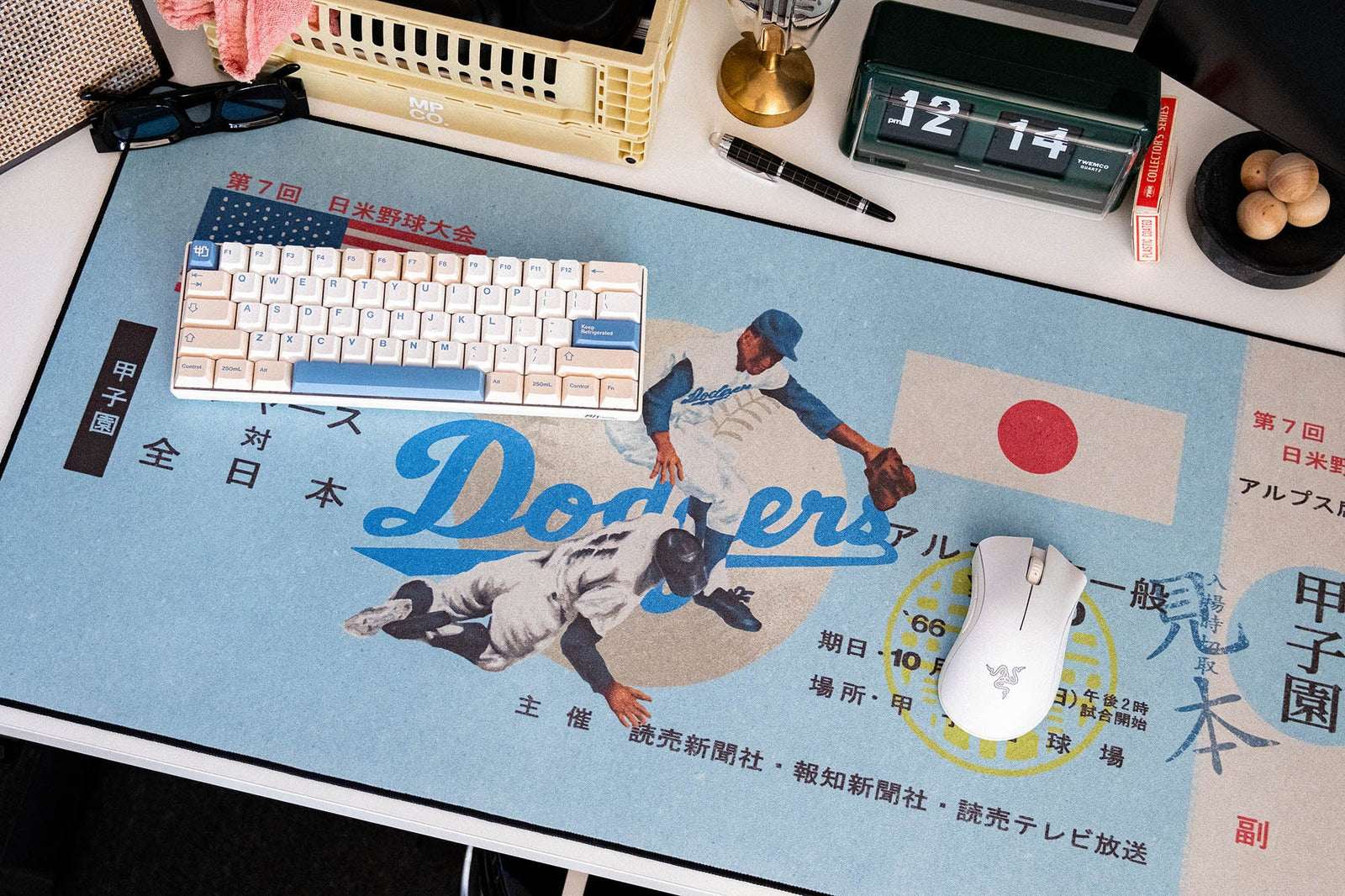 1966 Japan x Los Angeles Ticket - Original desk setup