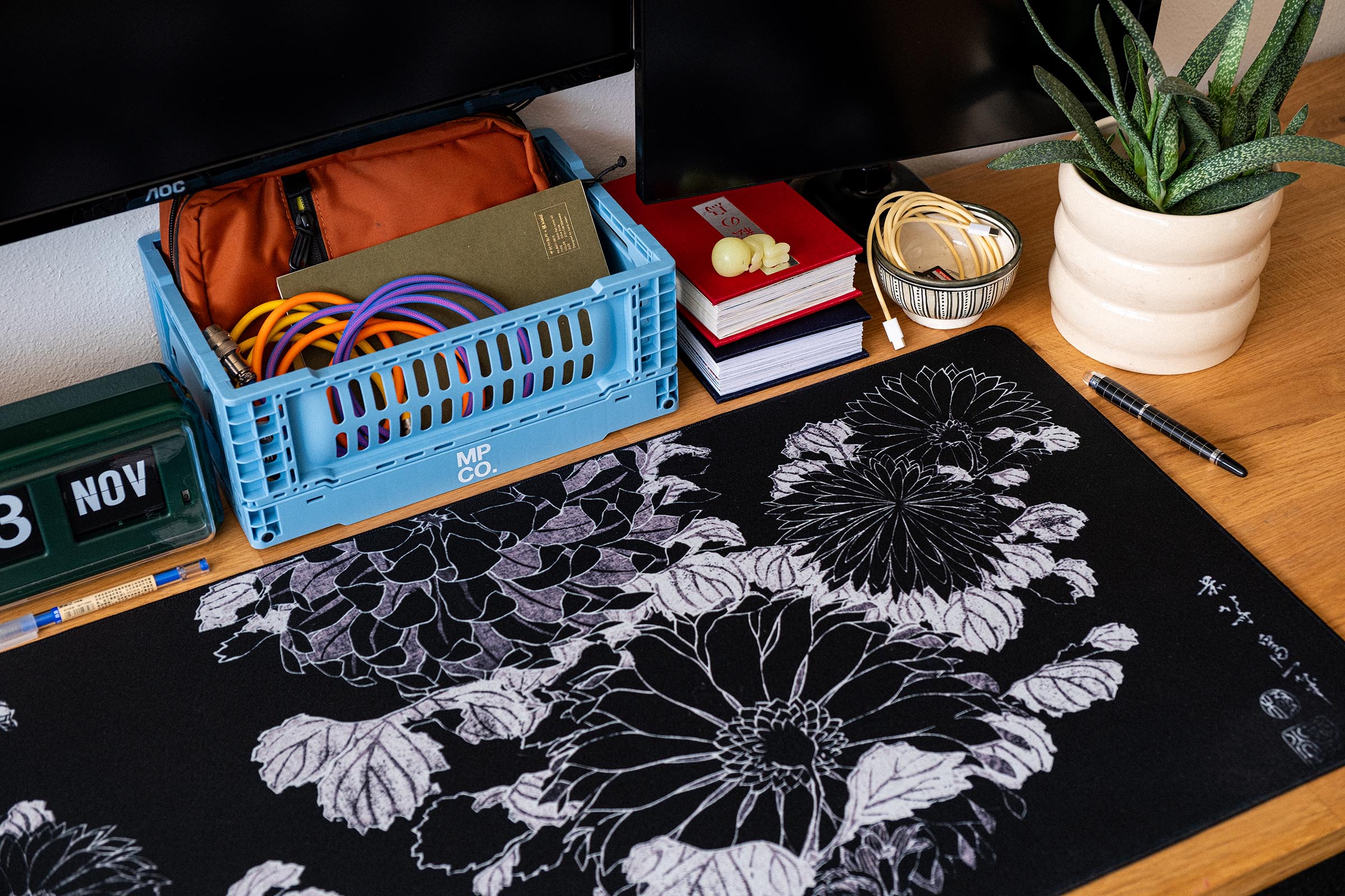 Chrysanthemums and Bee, by Hokusai