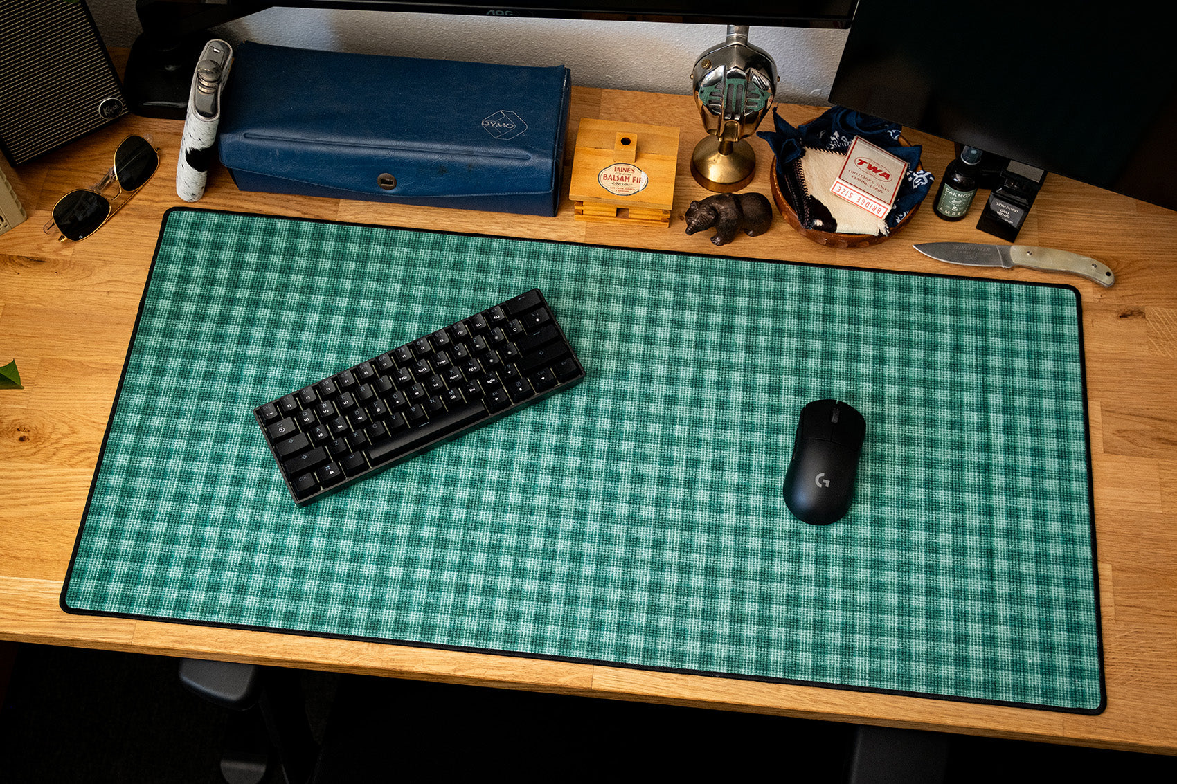 Teal Buffalo Check - The Mousepad Company