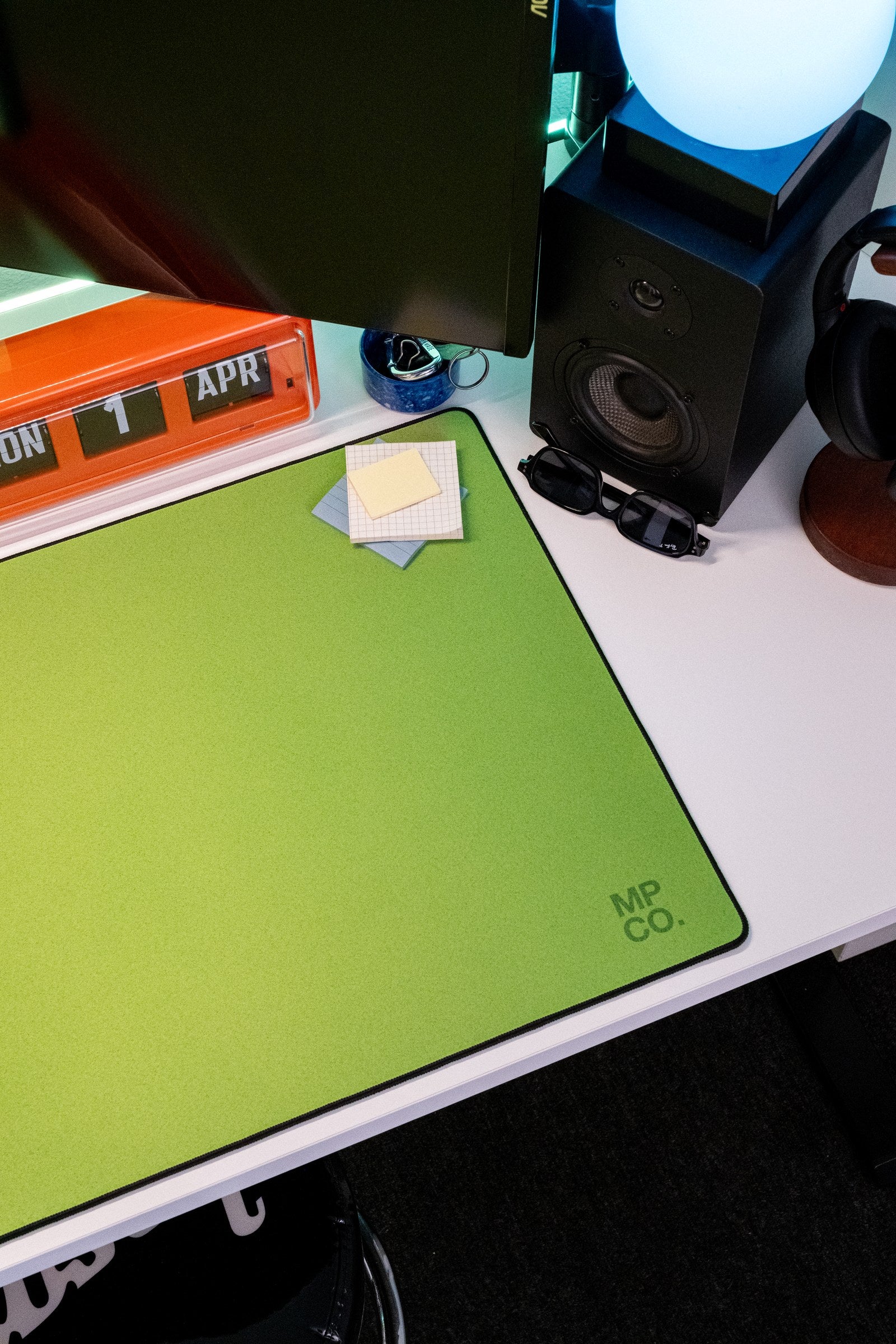 Solid Colors 2026 Summer - Key Lime desk setup