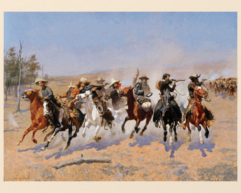 A Dash for the Timber, by Frederic Remington