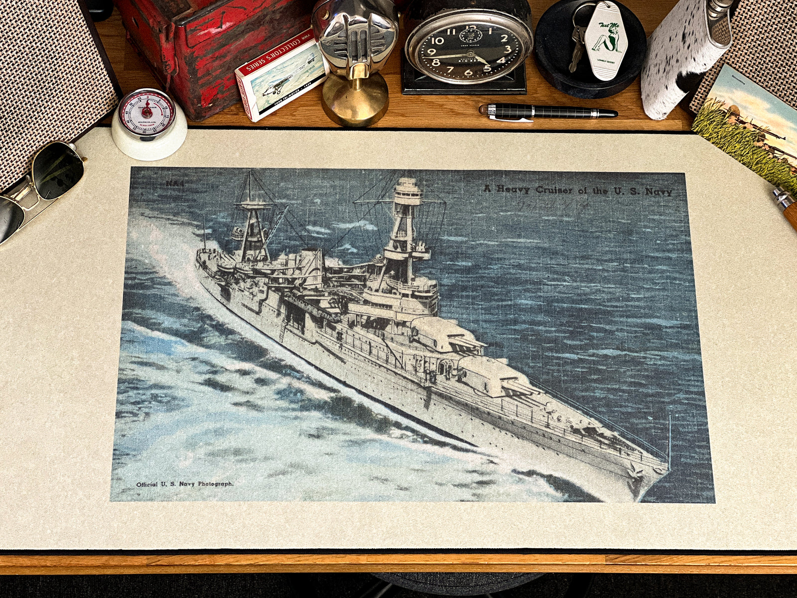 A Heavy Cruiser Of The US Navy - Original desk setup