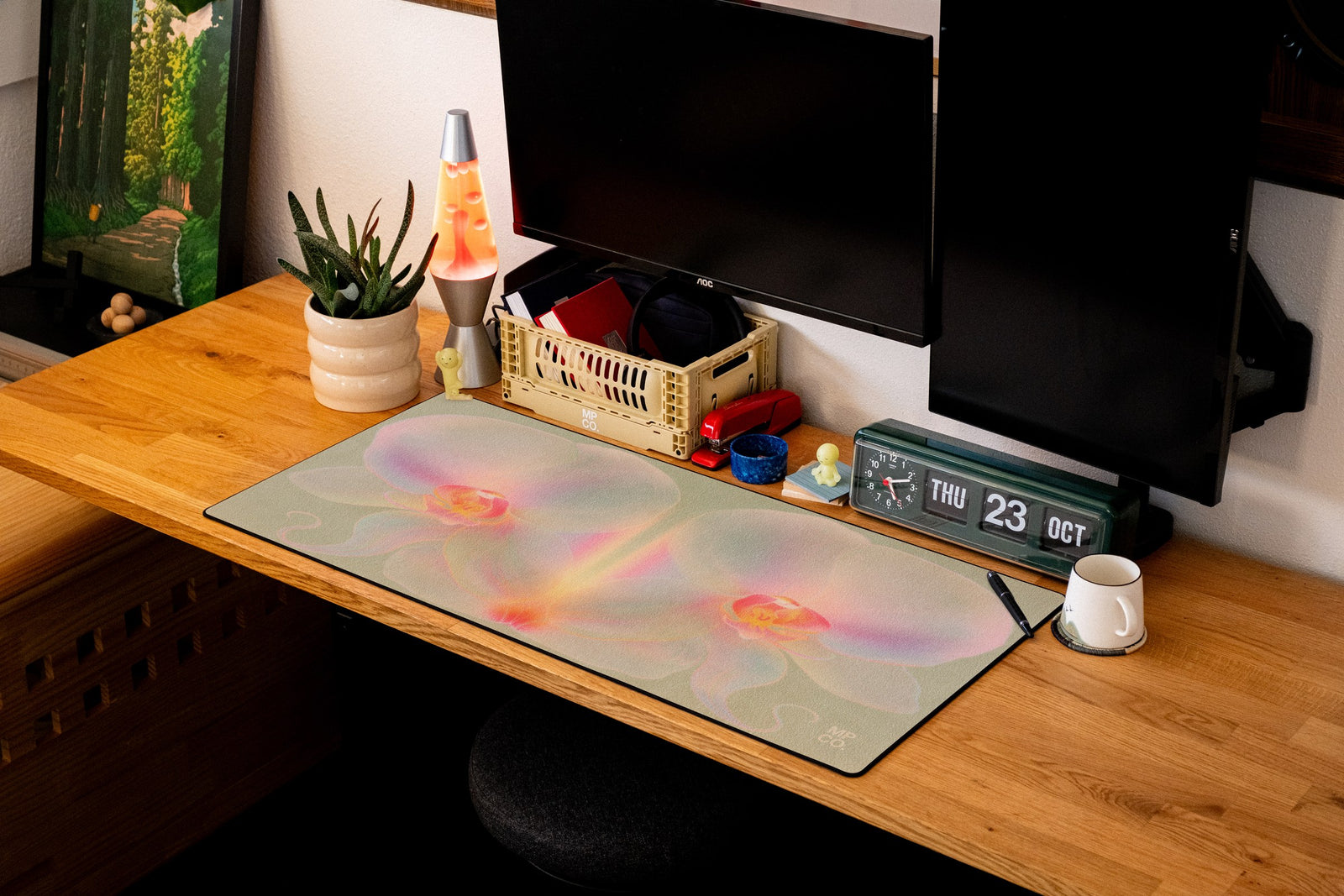 Balance desk mat in Original, shown on a styled desk setup