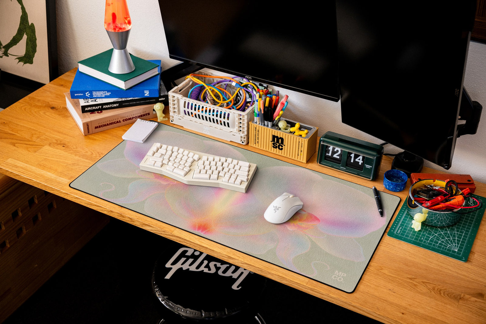 Balance desk mat in Original, shown on a styled desk setup
