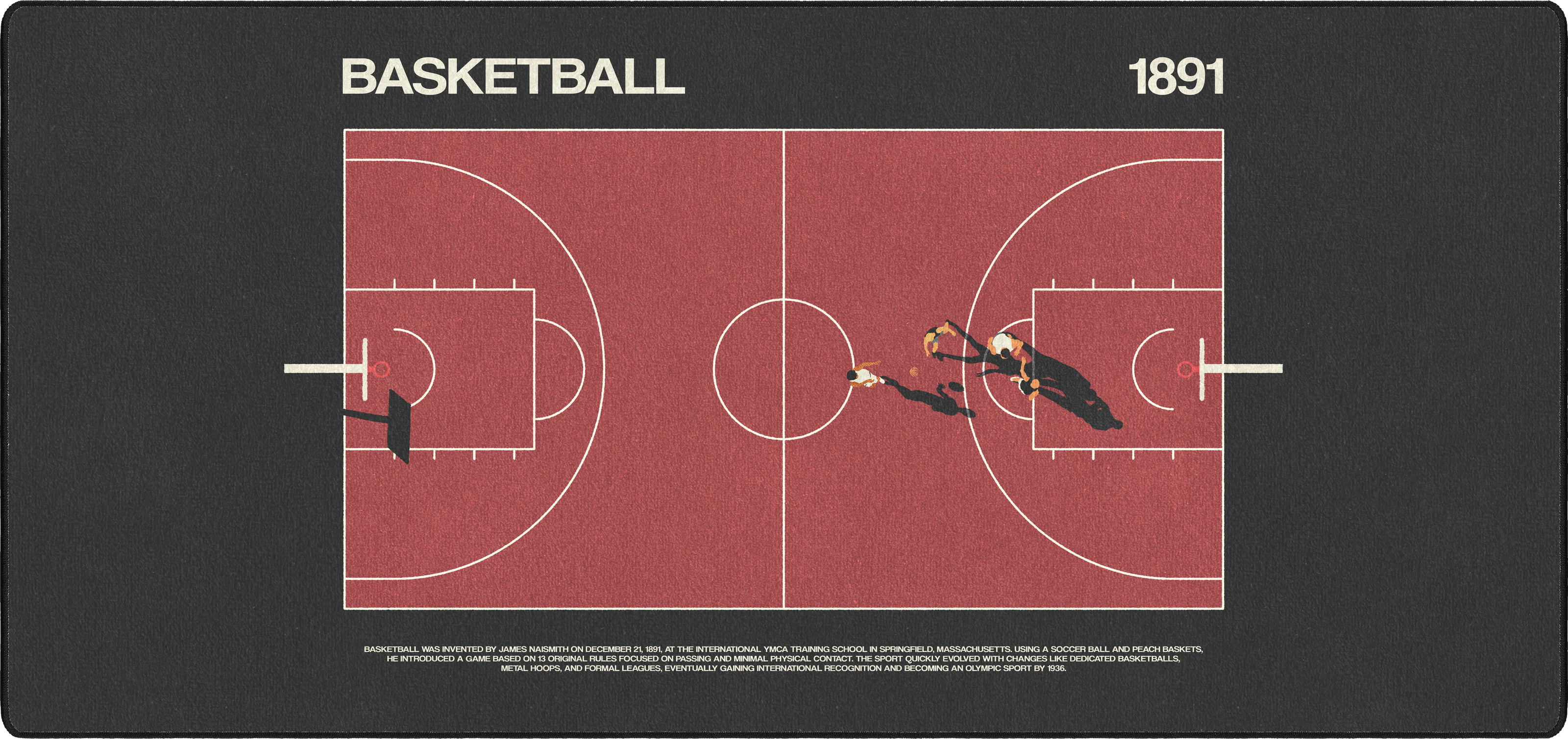 Basketball-1891 mousepad thumbnail, Original, Large/XXL