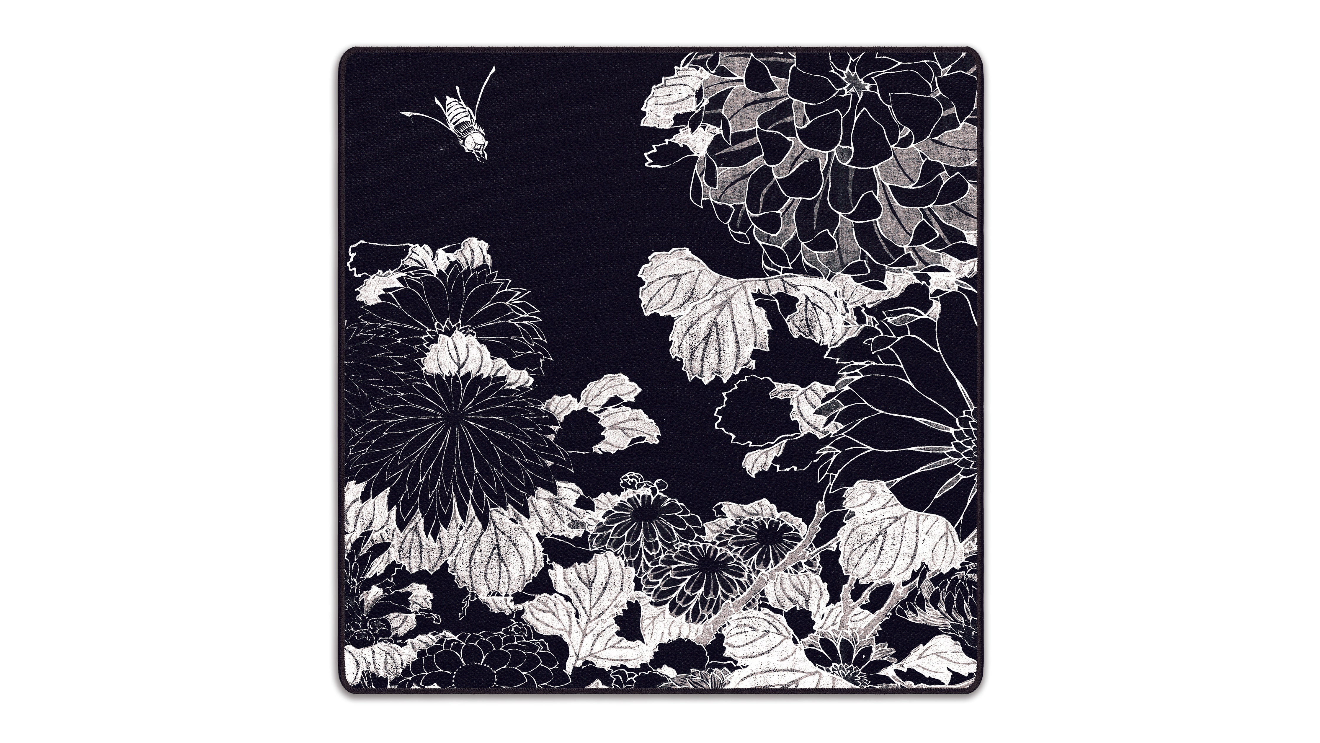 Chrysanthemums and Bee, by Hokusai - The Mousepad Company