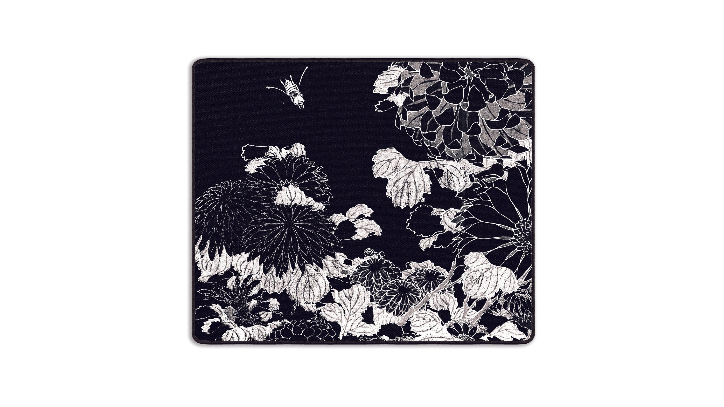 Chrysanthemums and Bee, by Hokusai