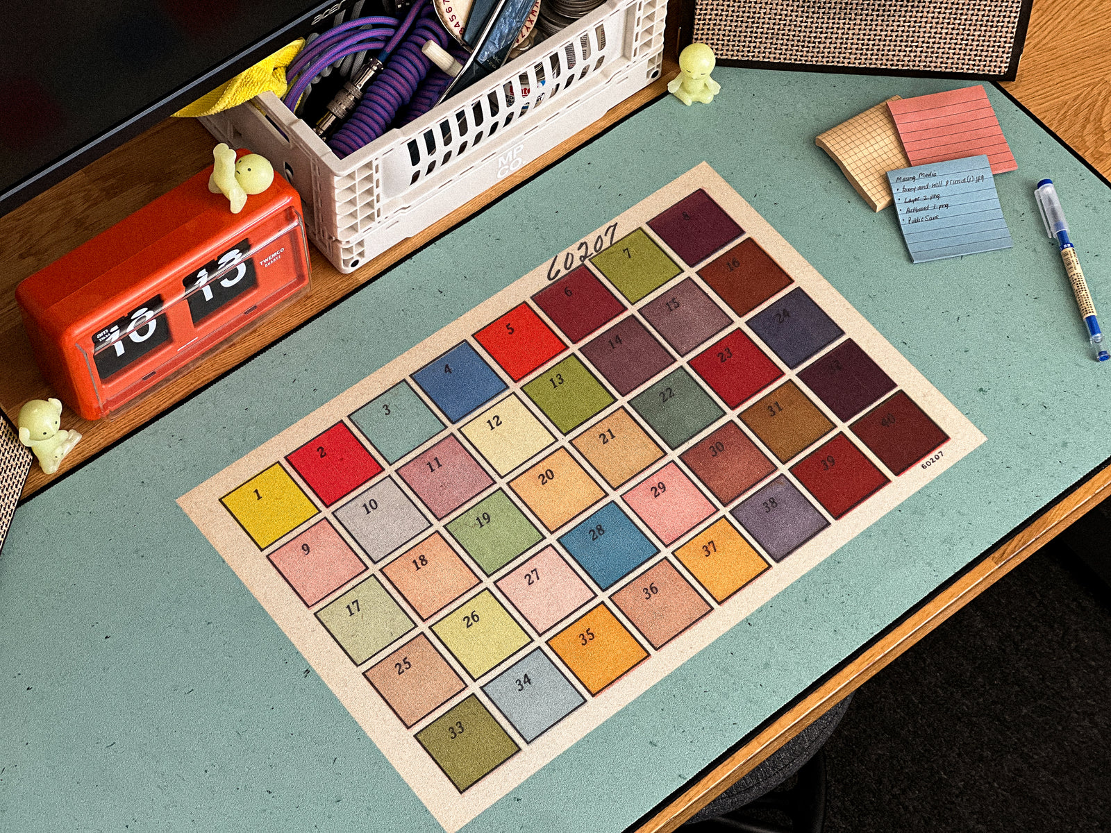 Color Pallete - Mint desk setup