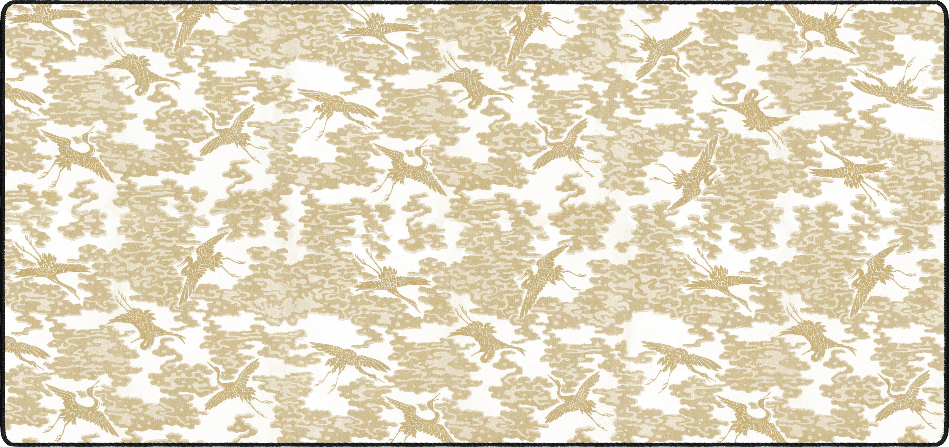 Cranes mousepad thumbnail, Gold, Large/XXL