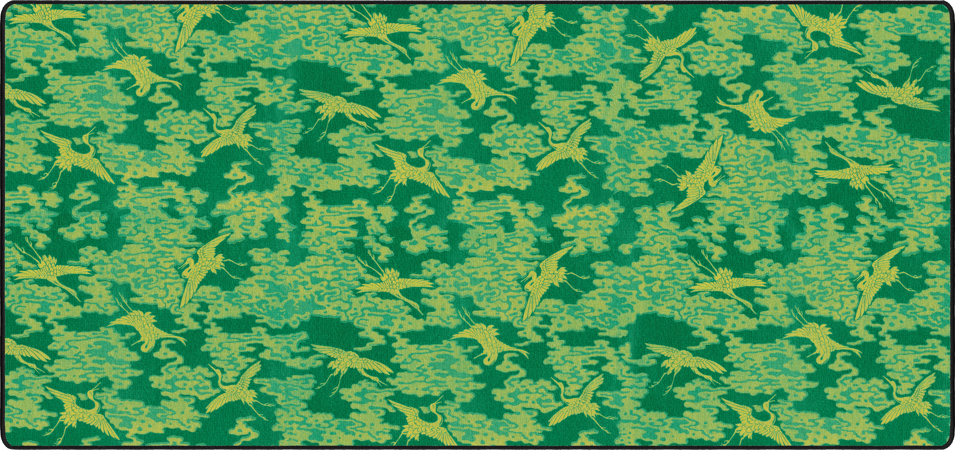 Cranes mousepad thumbnail, Green, Large/XXL
