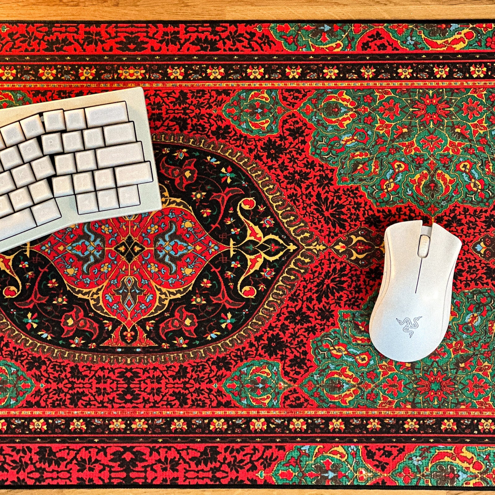 Crimson Lotus - Red/Amber desk setup