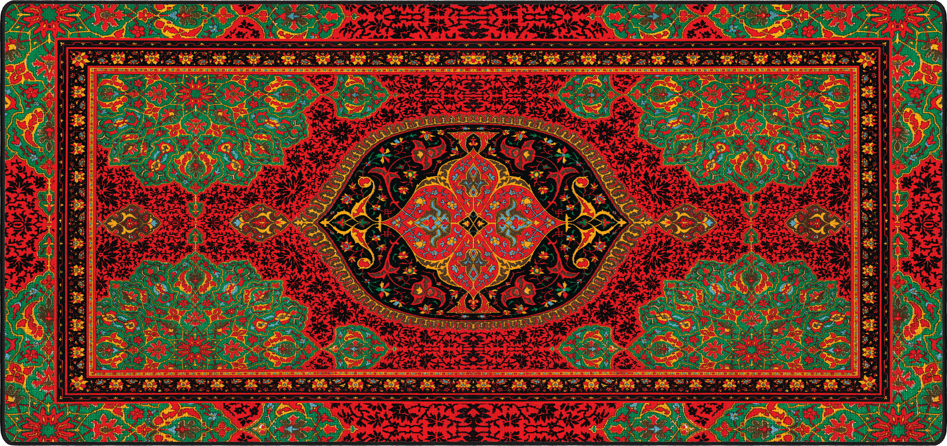 Crimson Lotus mousepad thumbnail, Red/Amber, Large/XXL
