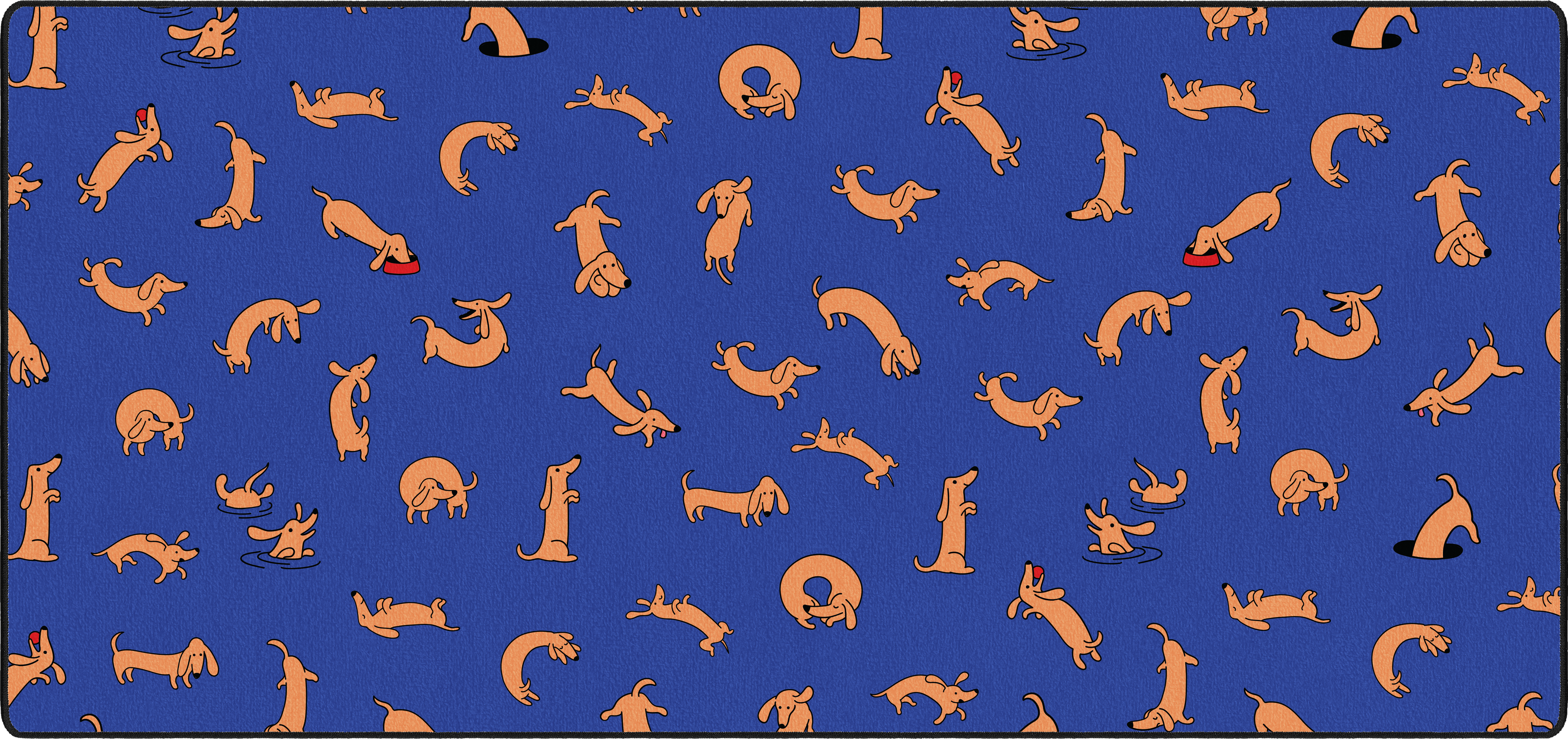 Dachshund mousepad thumbnail, Cobalt, Large/XXL