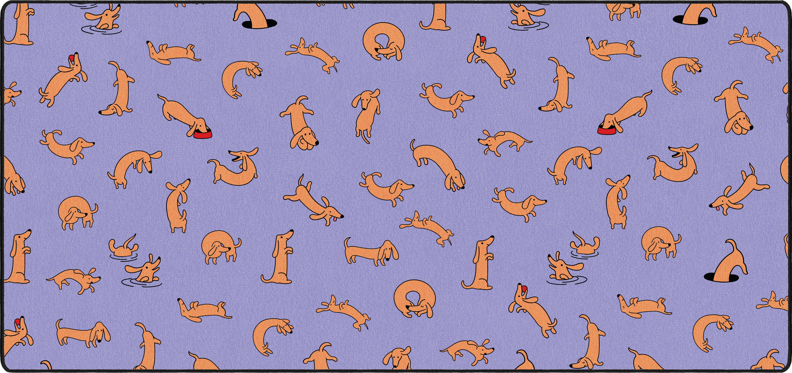 Dachshund mousepad thumbnail, Lavender, Large/XXL