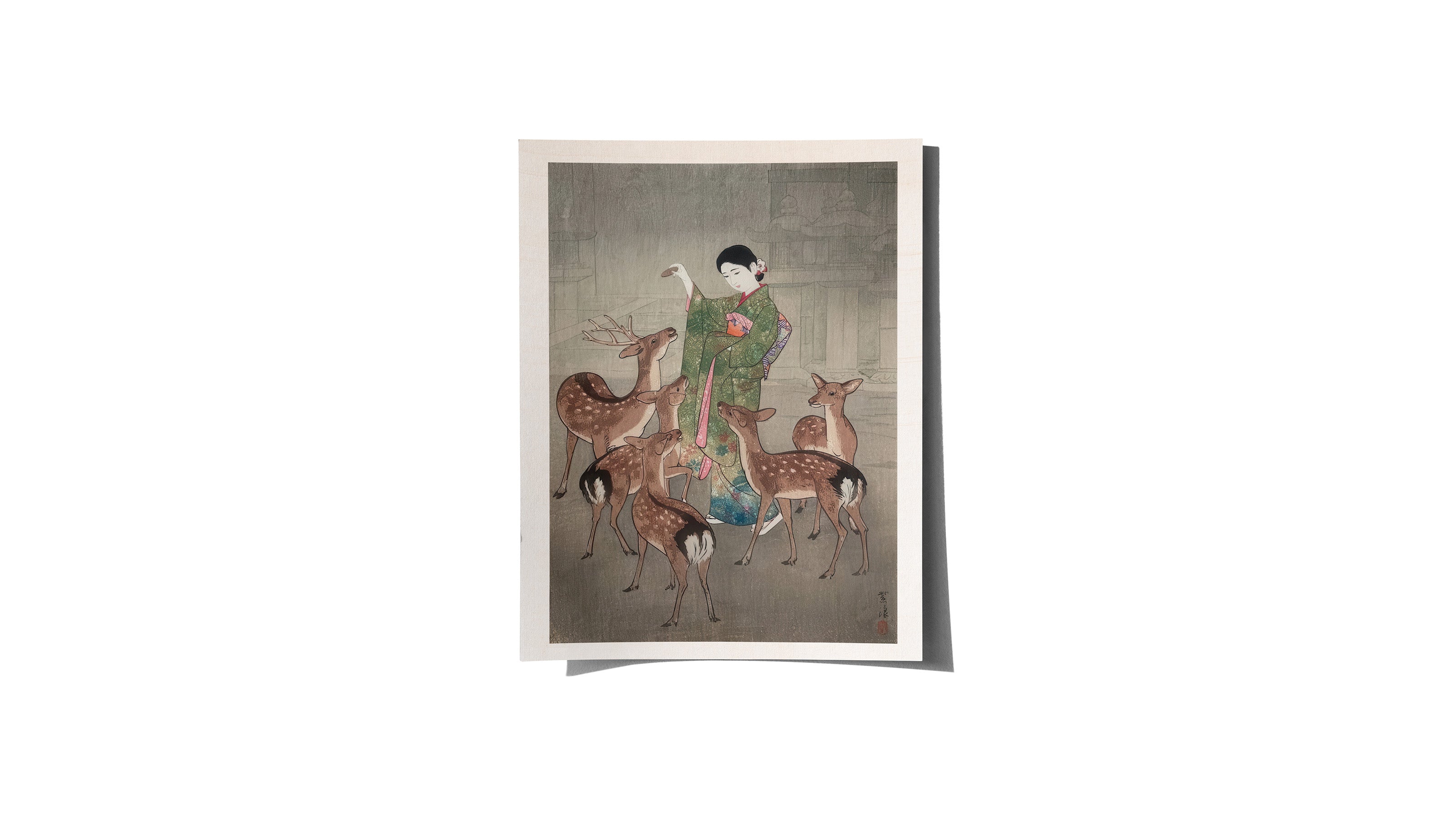 Deer Garden- Medium Poster