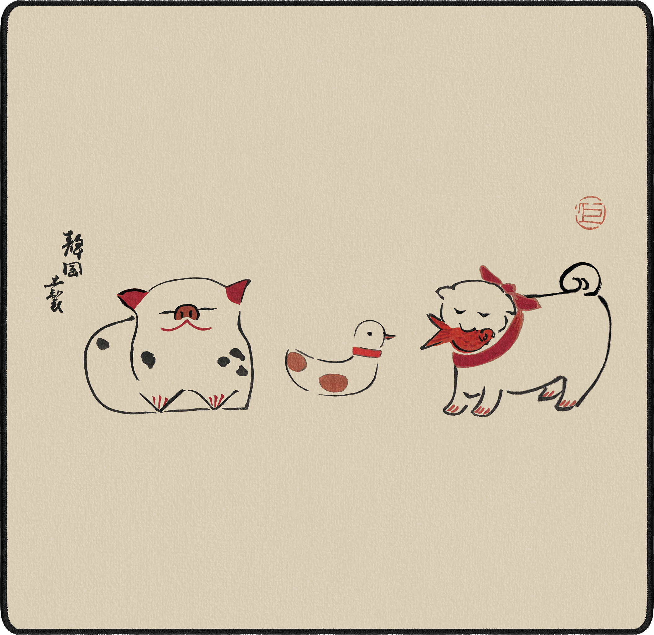 Farmy Friends mousepad thumbnail, Original, Medium/Small