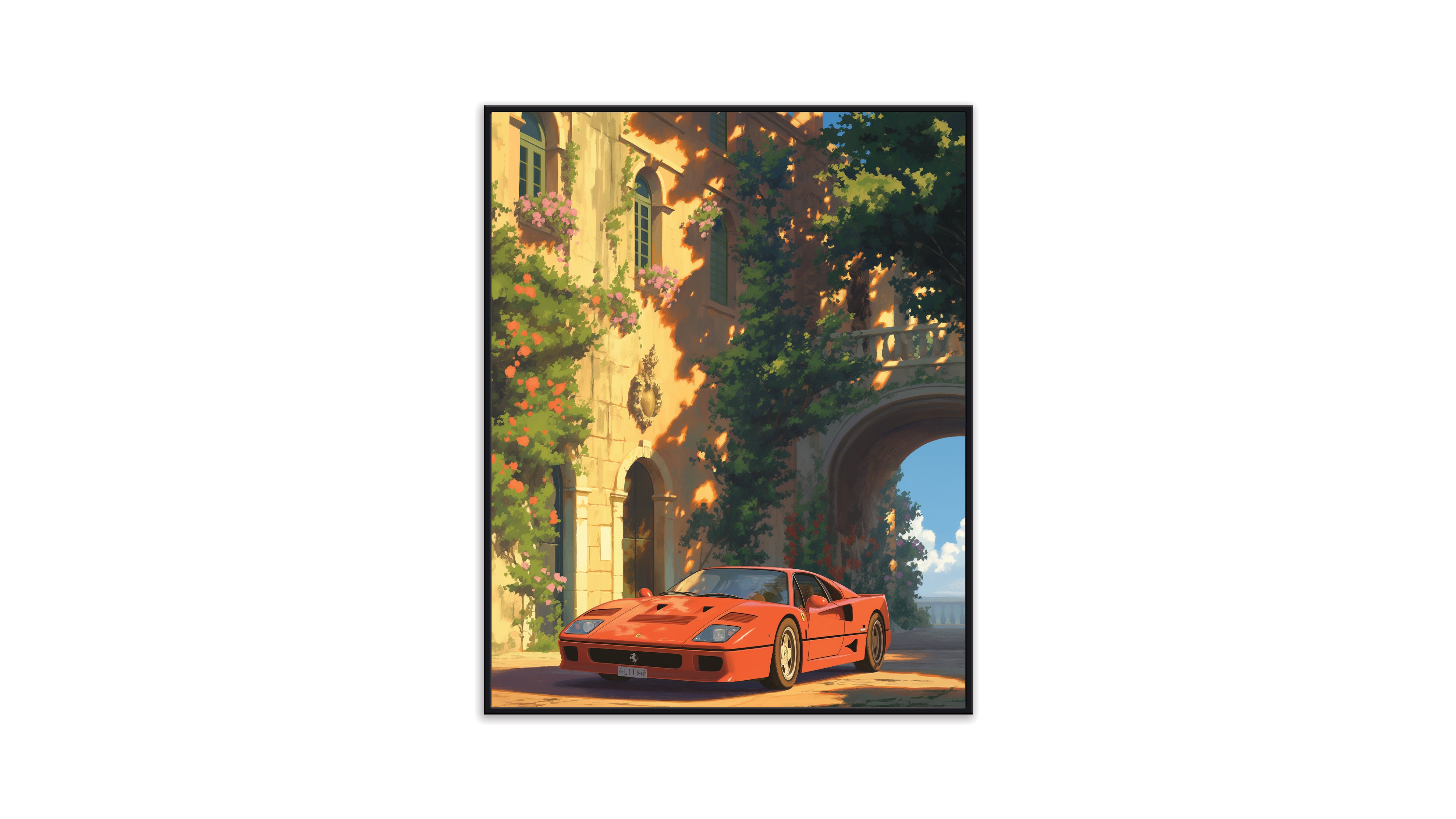 Ferrari in Italy - Medium Poster