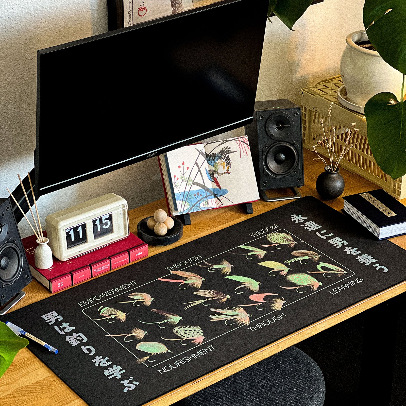 Fishing Lures - Black desk setup