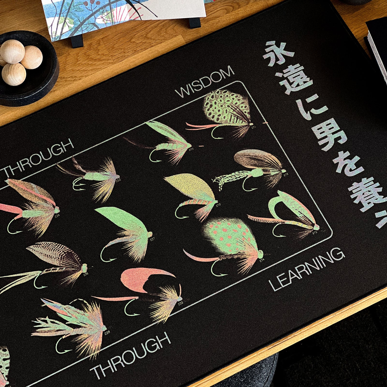 Fishing Lures - Black desk setup