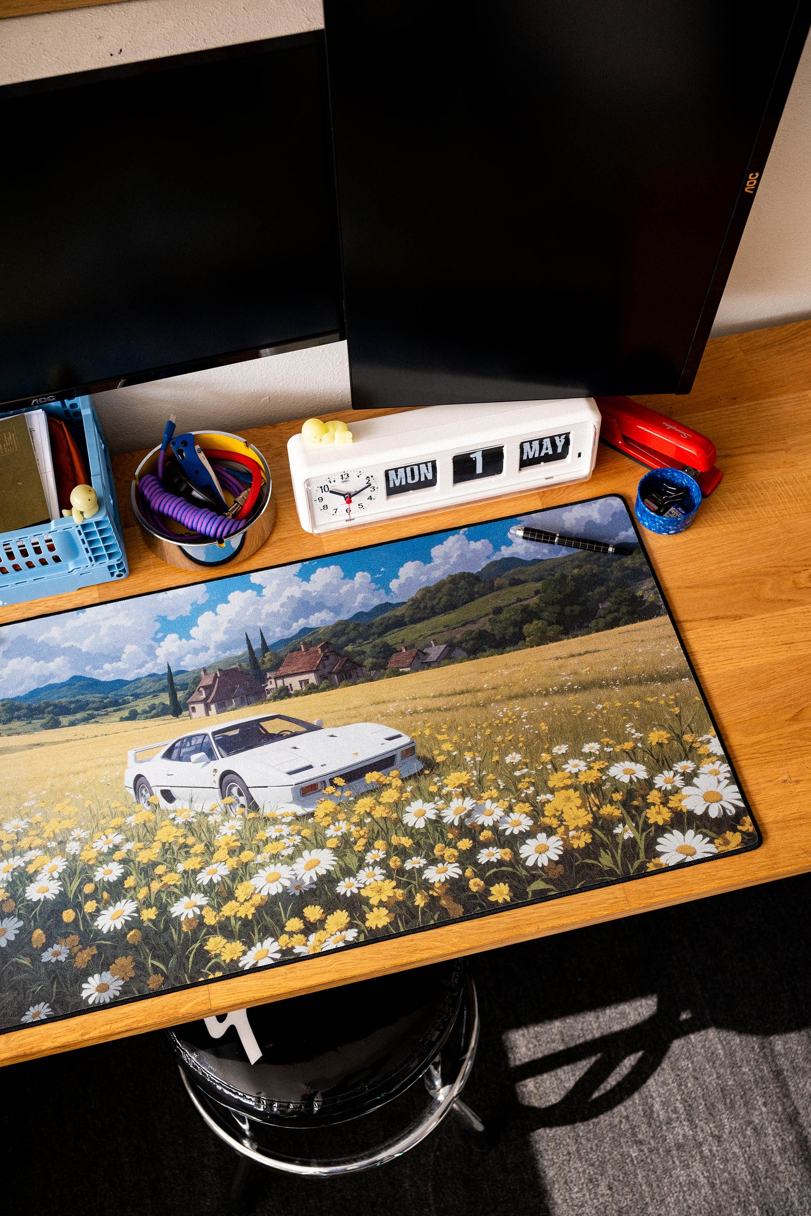 Floral Ferrari - Original desk setup
