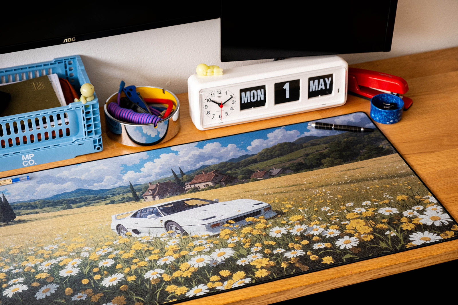 Floral Ferrari - Original desk setup
