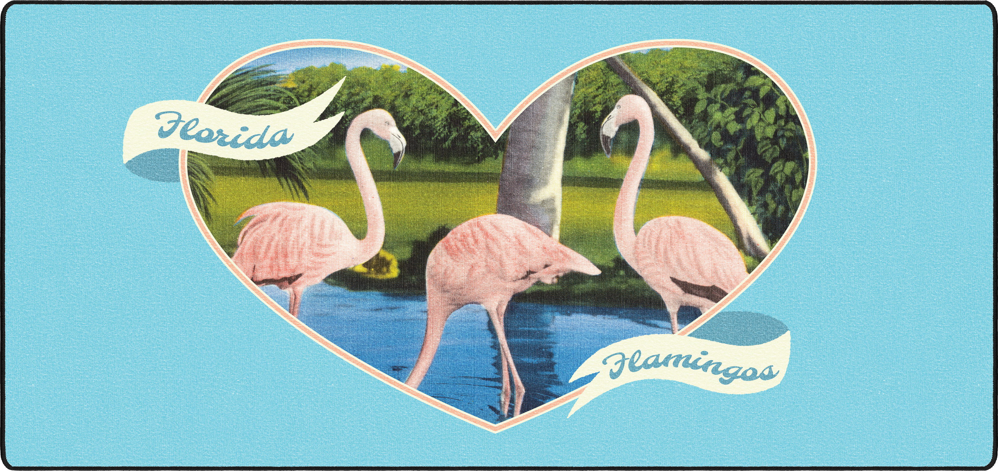 Florida Flamingos mousepad thumbnail, Original, Large/XXL